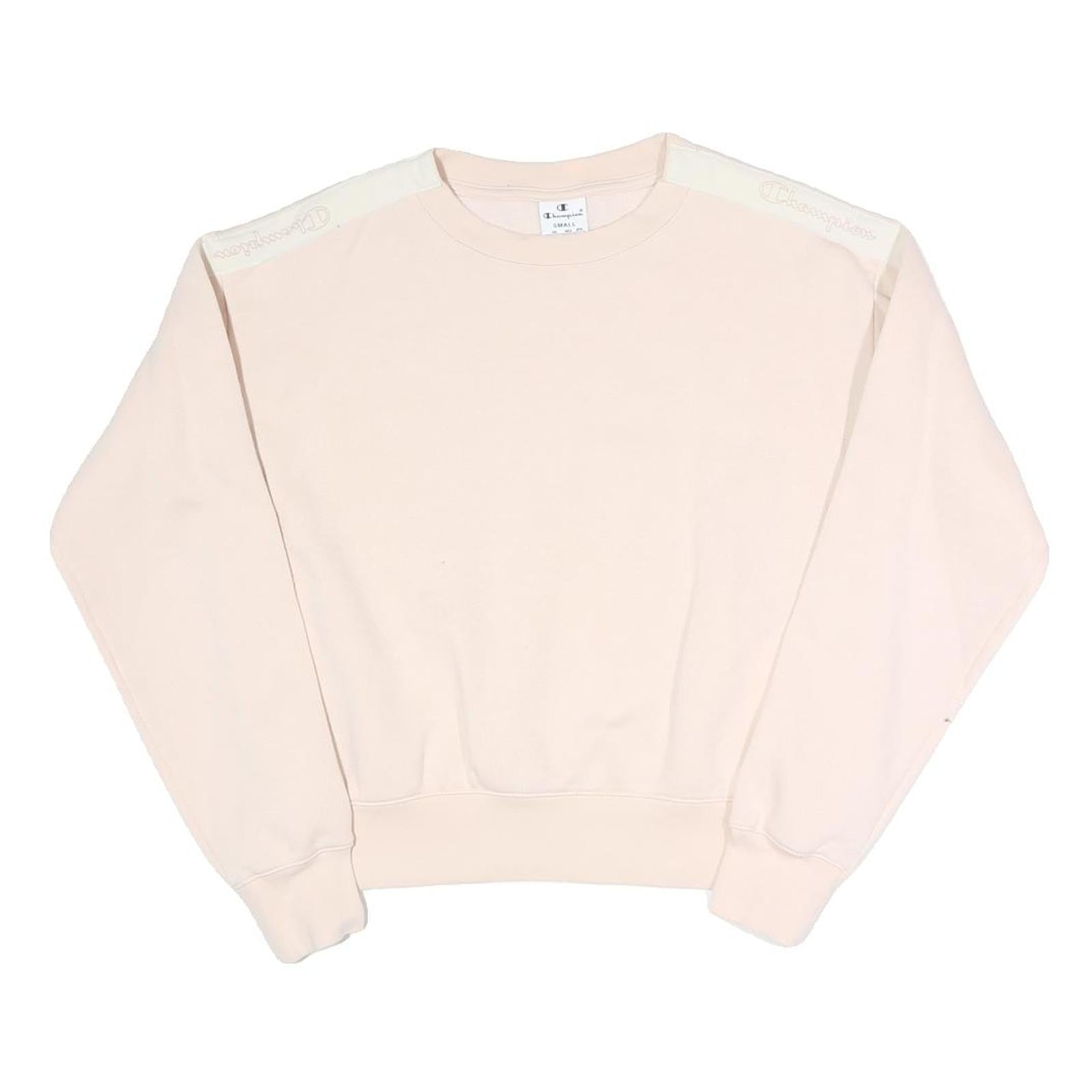 CHAMPION Womens Pink Pullover Crew Neck S Cotton Blend Jersey Sweatshirt Casual Refurbished - N/A refurbished available on Cerqular
