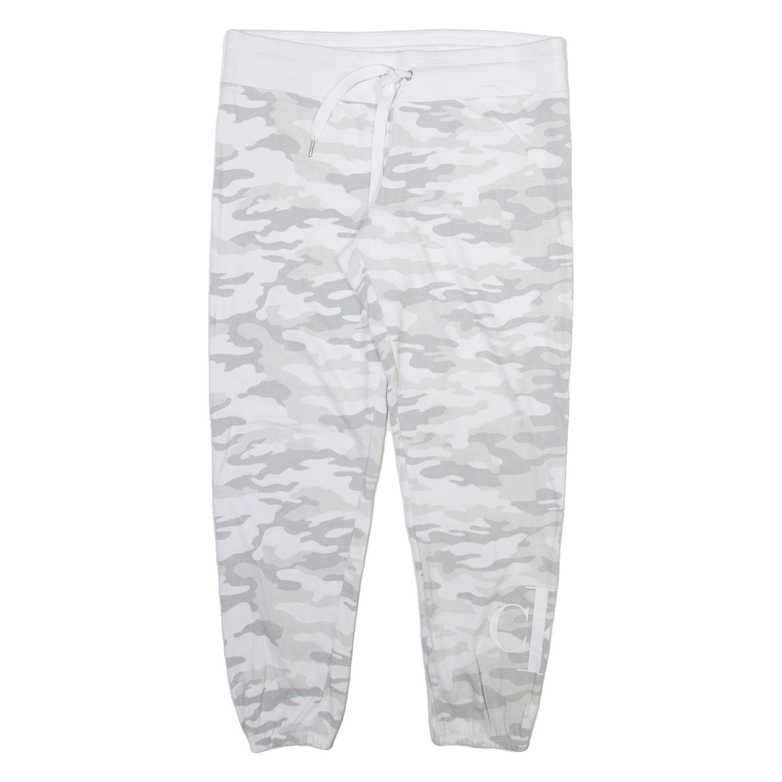 CALVIN KLEIN Camo Womens Joggers White Tapered L W36 L28 Refurbished - N/A refurbished available on Cerqular