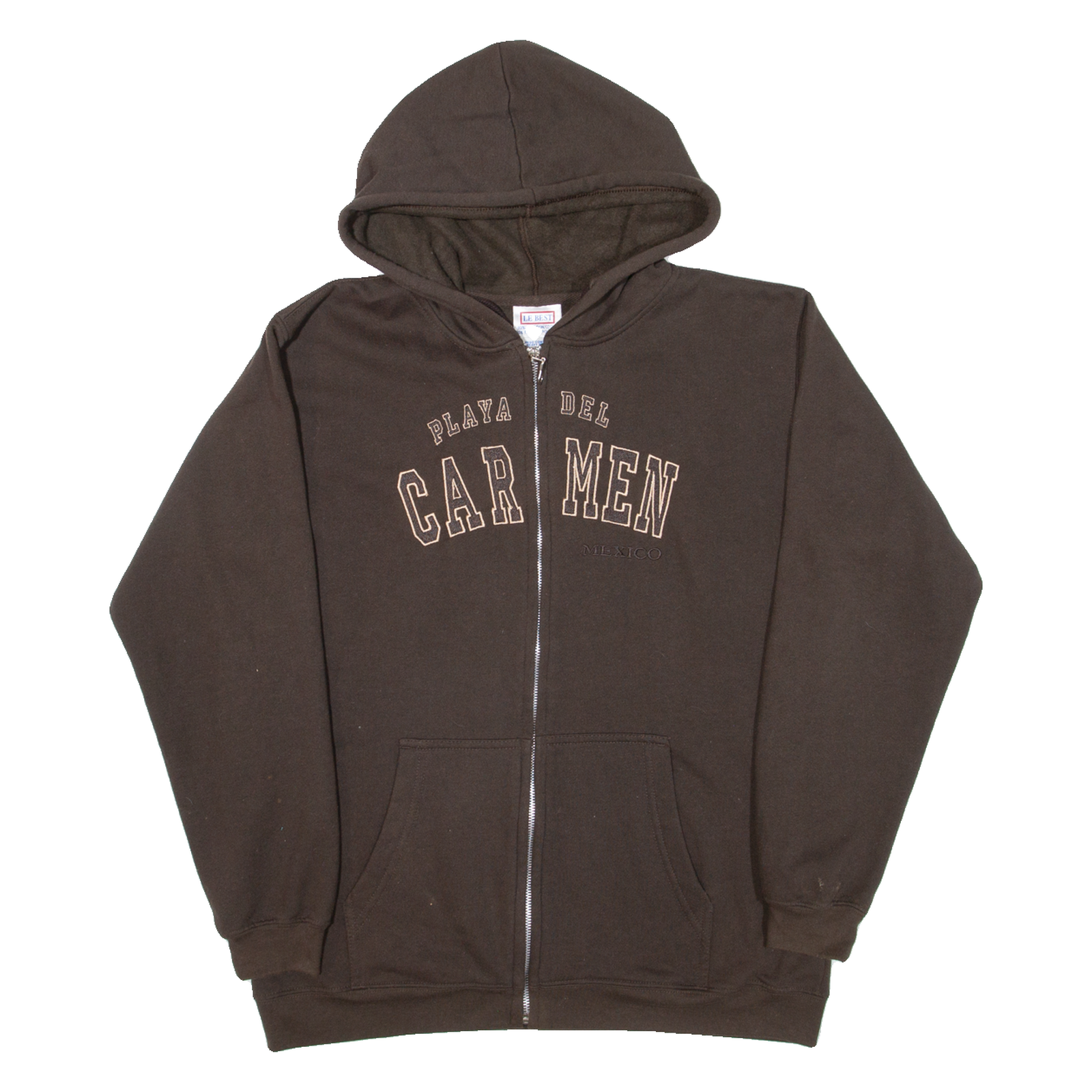 LE MAN Carmen Mexico Womens Brown Hoodie Full Zip M Refurbished - N/A refurbished available on Cerqular