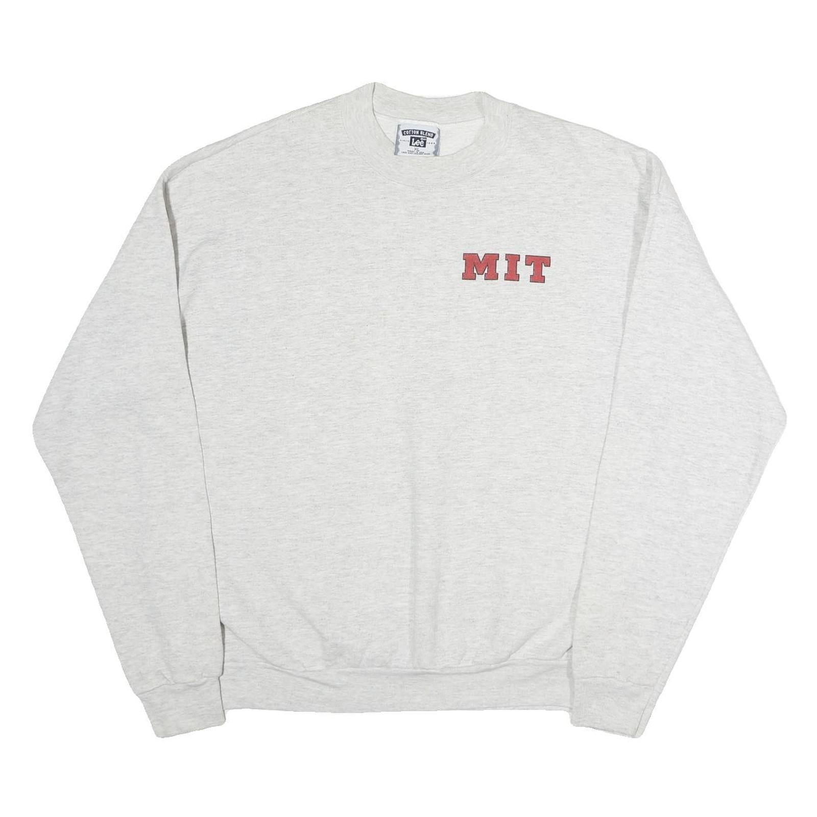 LEE Mens Grey Crew Neck XL MIT Chest Logo Cotton Sweatshirt Pullover Refurbished - N/A refurbished available on Cerqular