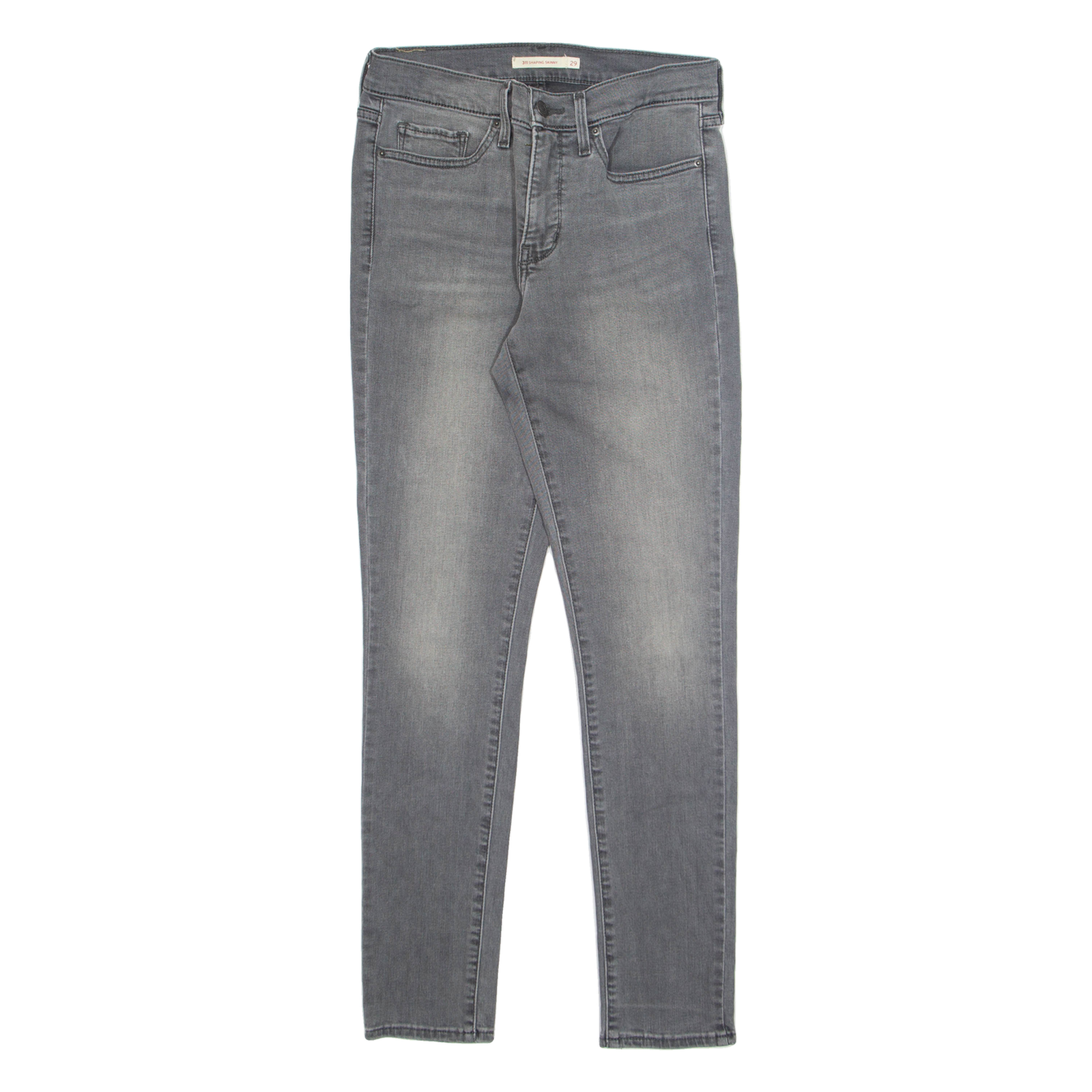 LEVI'S Womens Jeans Grey Regular Skinny W29 L29 Refurbished - N/A refurbished available on Cerqular