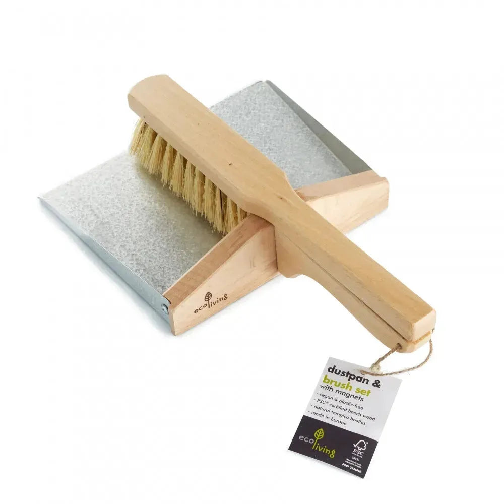 Dustpan and Brush Set - with Magnets (100% FSC) | Size: One Size Refurbished - ecoLiving refurbished available on Cerqular