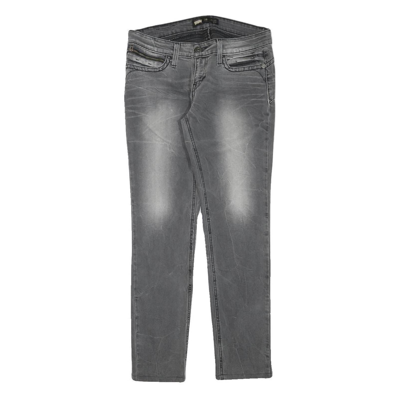 LEVI'S Womens Slim Grey Denim Slim Jeans W30 L28 Stylish Faded Wash Zip Closure Refurbished - N/A refurbished available on Cerqular