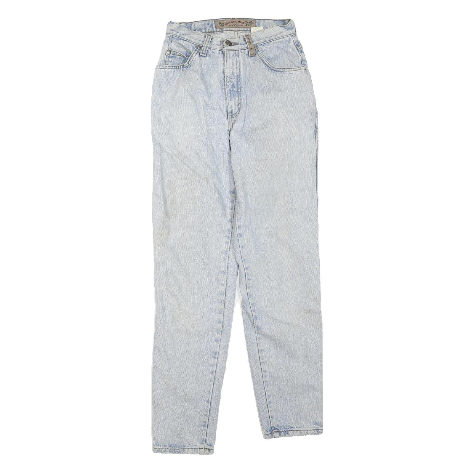 LEVI'S Womens Regular Fit Straight Blue Denim Light W24 L30 Cotton Blend Zip Refurbished - N/A refurbished available on Cerqular