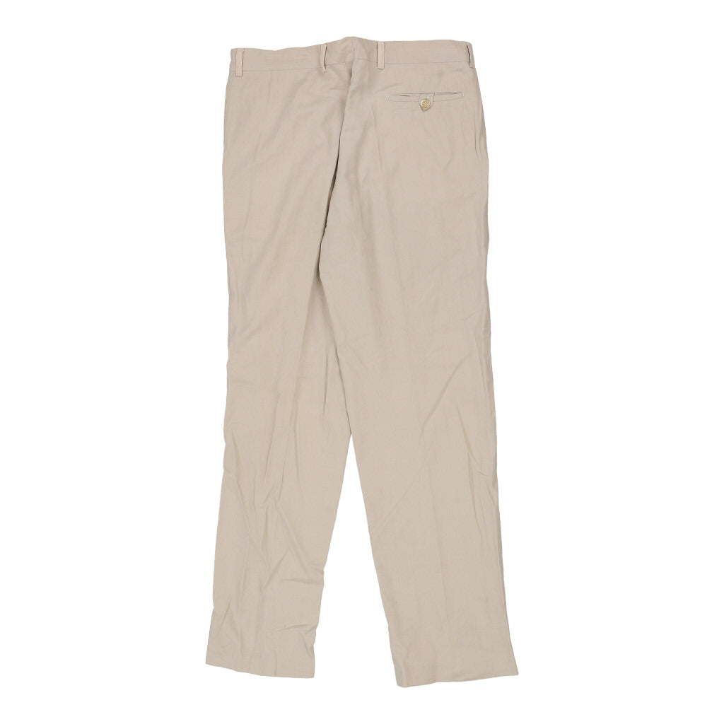 Wampum Trousers - 32W 30L Cream Cotton Refurbished - Thrifted (note: this is a term often used to describe second- refurbished available on Cerqular