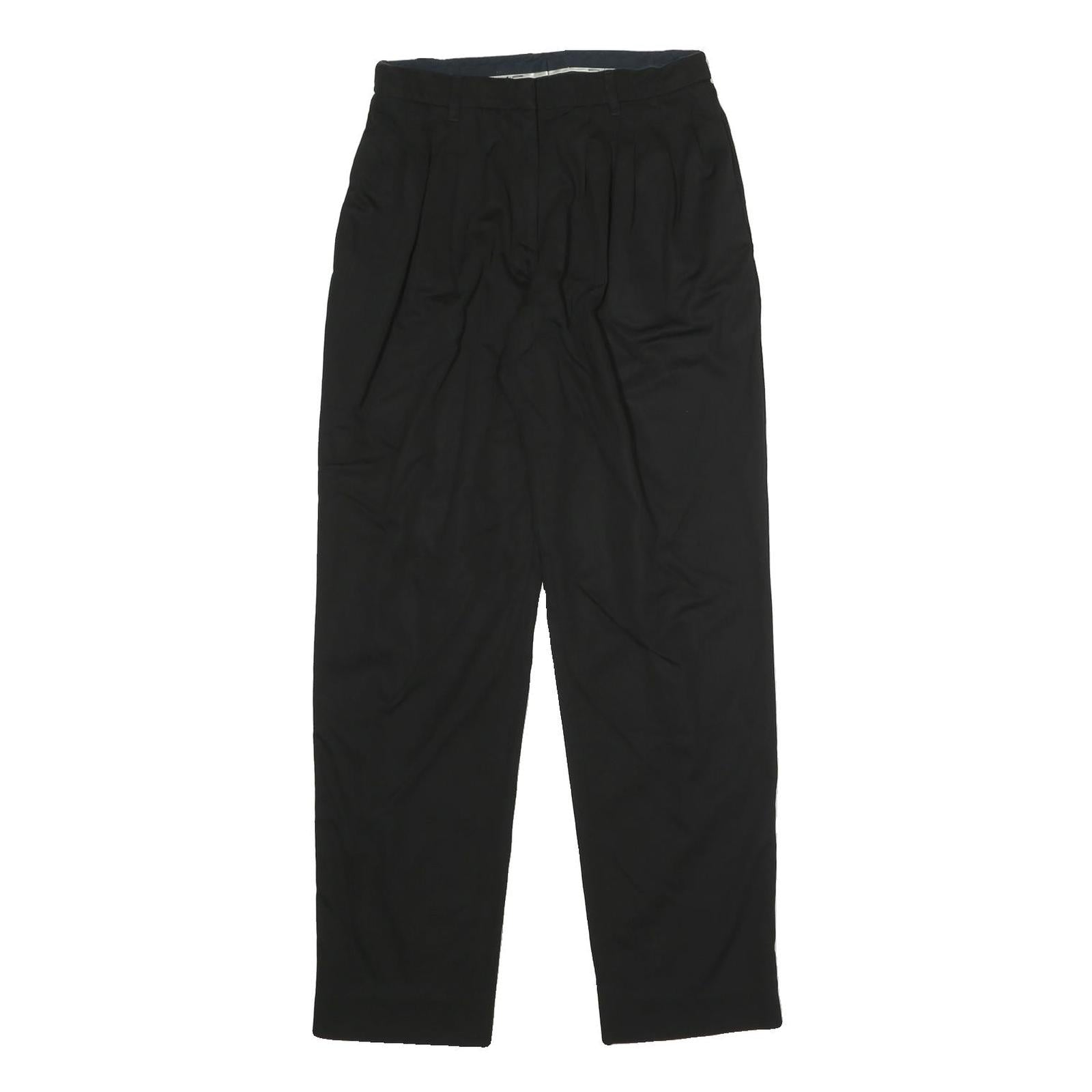 MOSCHINO Womens Black Cotton Blend Relaxed Trousers W26 L27 Classic Fit Zip Refurbished - N/A refurbished available on Cerqular