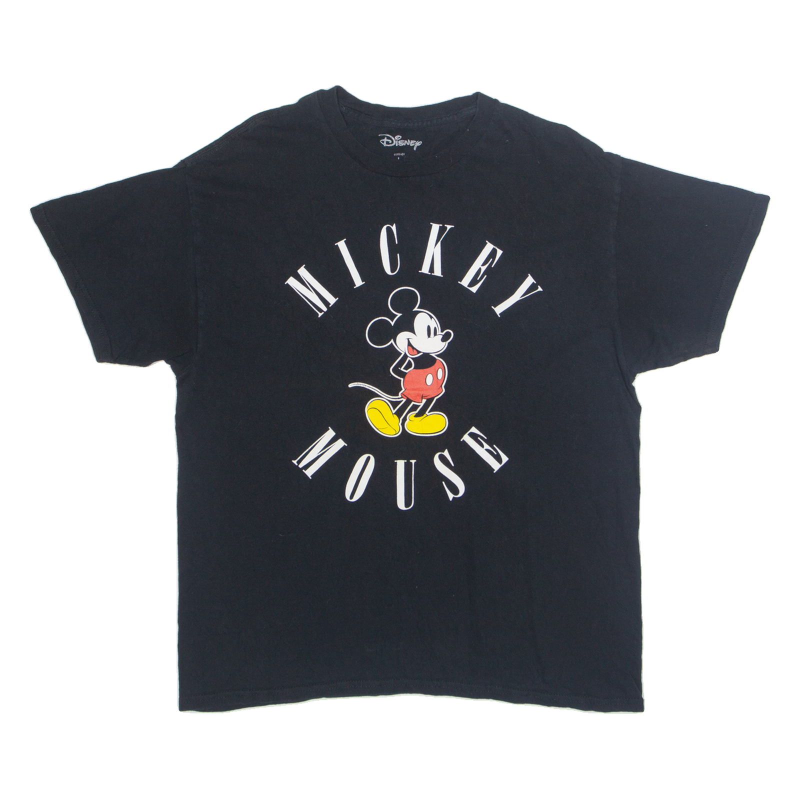 DISNEY Mickey Mouse Mens T-Shirt Black USA L Refurbished - N/A refurbished available on Cerqular