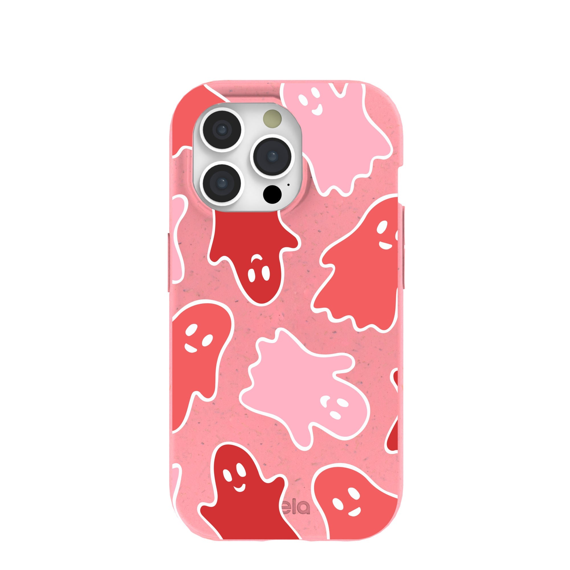 Bubblegum Pink Phantom Pals iPhone 15 Pro Case Refurbished - Pela Case refurbished available on Cerqular