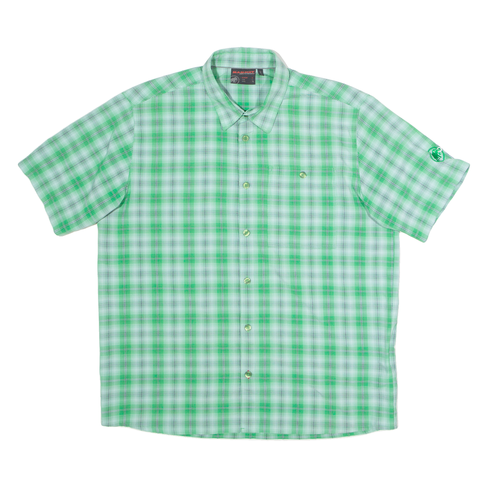 MAMMUT Mens Shirt Green Check M Refurbished - N/A refurbished available on Cerqular
