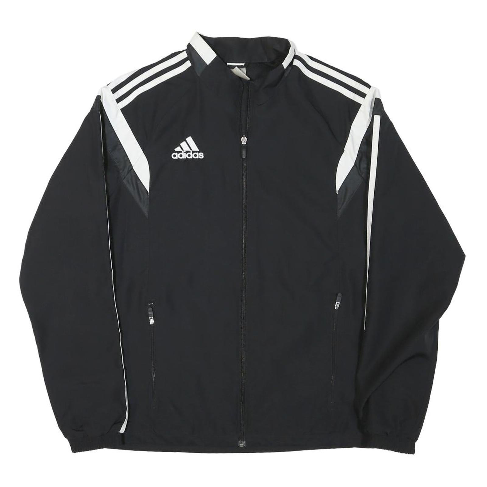 Buy ADIDAS Mens Black & White Sports Zip Polyester Blend Track Jacket M Plain Refurbished - $36.39 ADIDAS Mens Black & White Sports Zip Polyester Blend Track Jacket M Plain Refurbished - N/A refurbished available on Cerqular