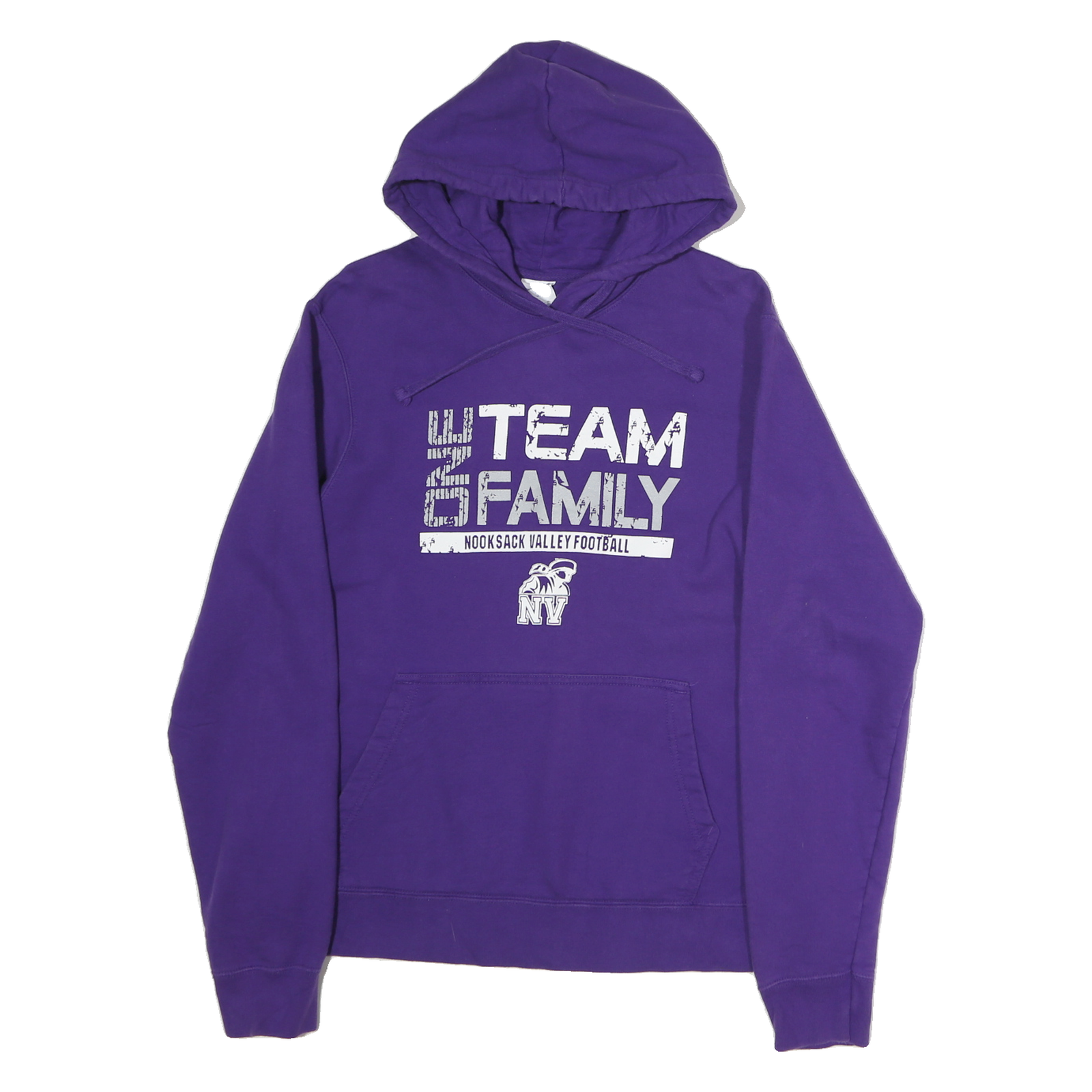 PORT & COMPANY Mens Purple One Team One Family Hoodie M Cotton Casual Sportswear Refurbished - N/A refurbished available on Cerqular