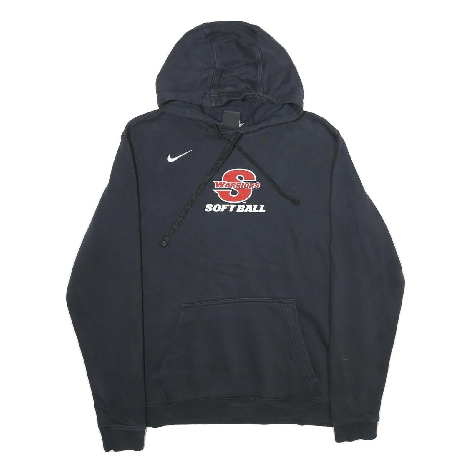 NIKE Mens Black Warriors Softball Pullover Hoodie M Cotton Blend Sportswear Refurbished - N/A refurbished available on Cerqular