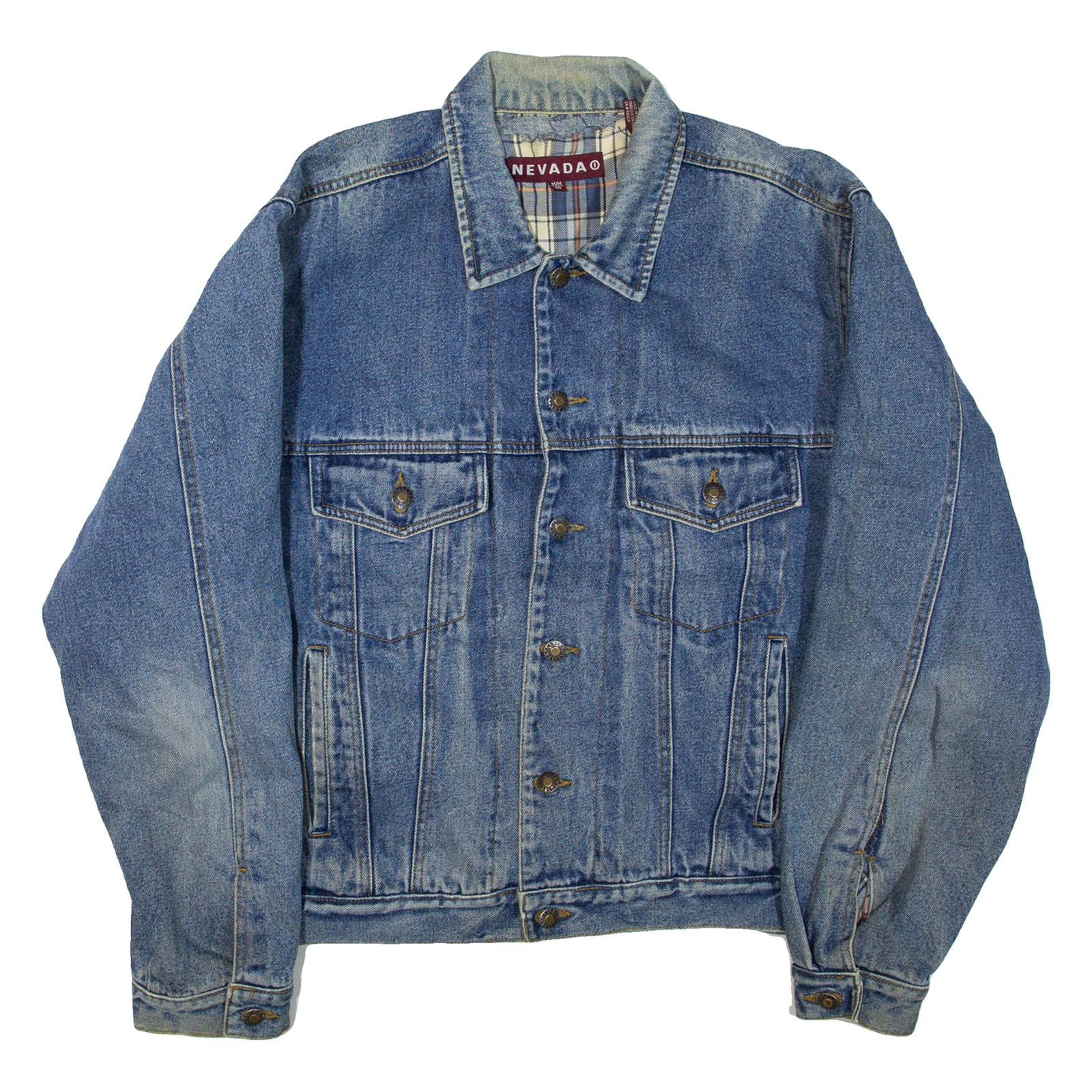 NEVADA Mens Blanket Lined Denim Jacket Blue M Refurbished - N/A refurbished available on Cerqular
