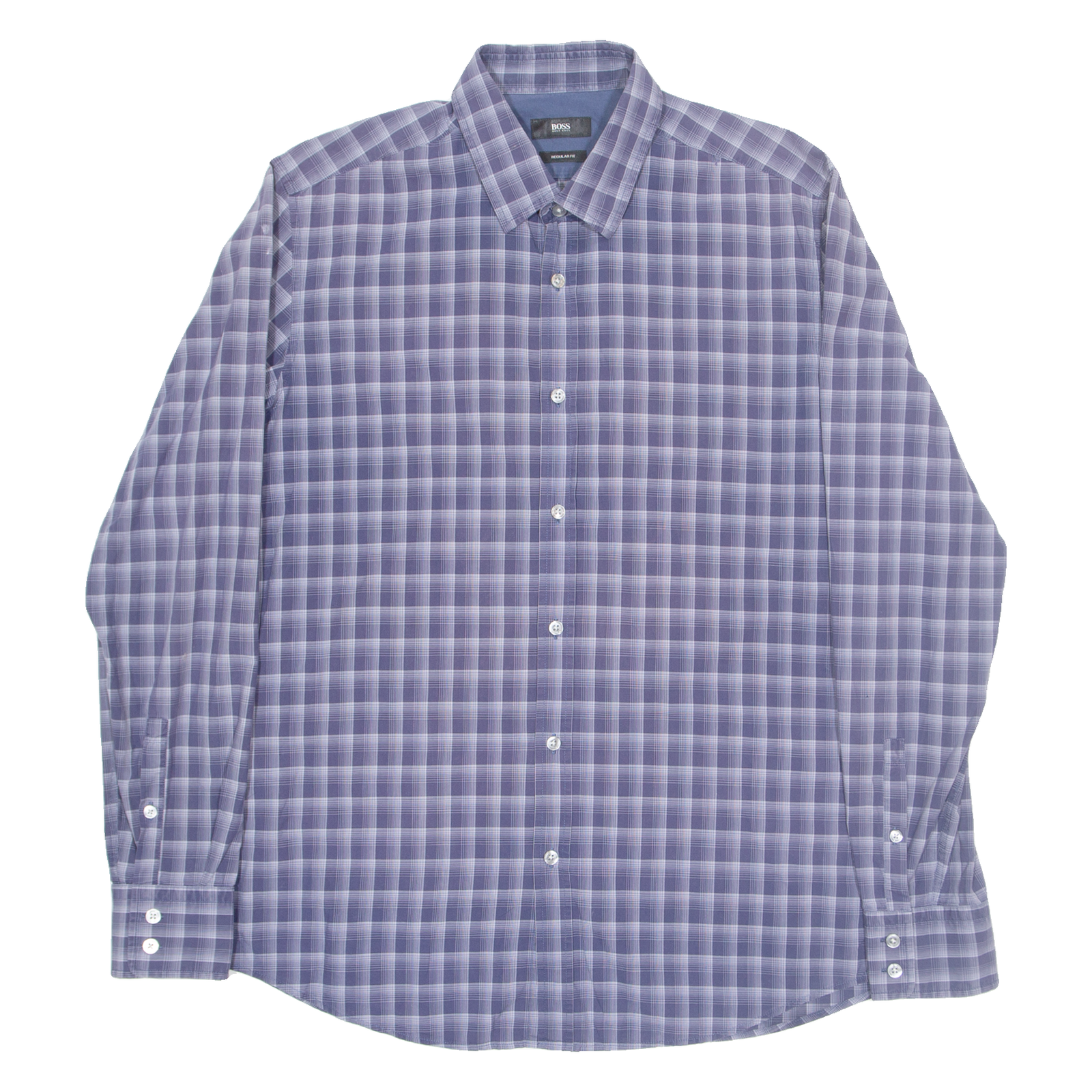 Buy BOSS Mens Shirt Blue Check Long Sleeve L Refurbished - $14.81 BOSS Mens Shirt Blue Check Long Sleeve L Refurbished - N/A refurbished available on Cerqular