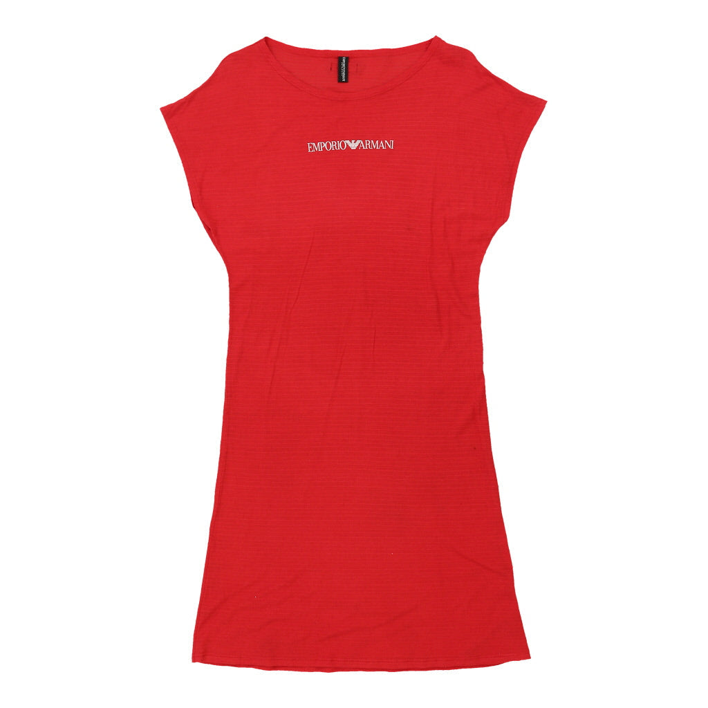 Emporio Armani Midi Midi Dress - Medium Red Cotton | Size: medium Refurbished - N/A (Preloved Designer is not a specific brand, it refurbished available on Cerqular