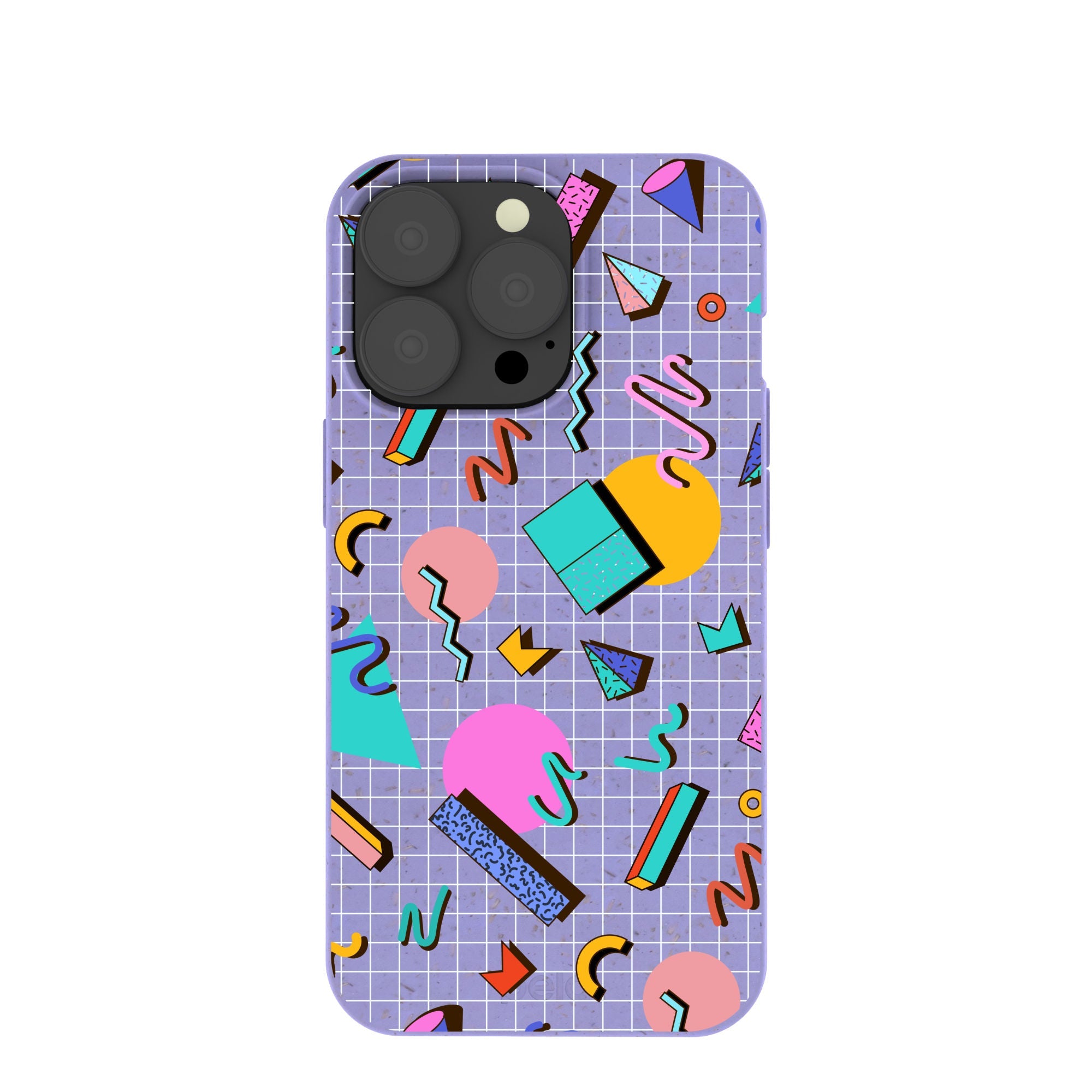 Lavender Retro Grid iPhone 13 Pro Case Refurbished - Pela Case refurbished available on Cerqular