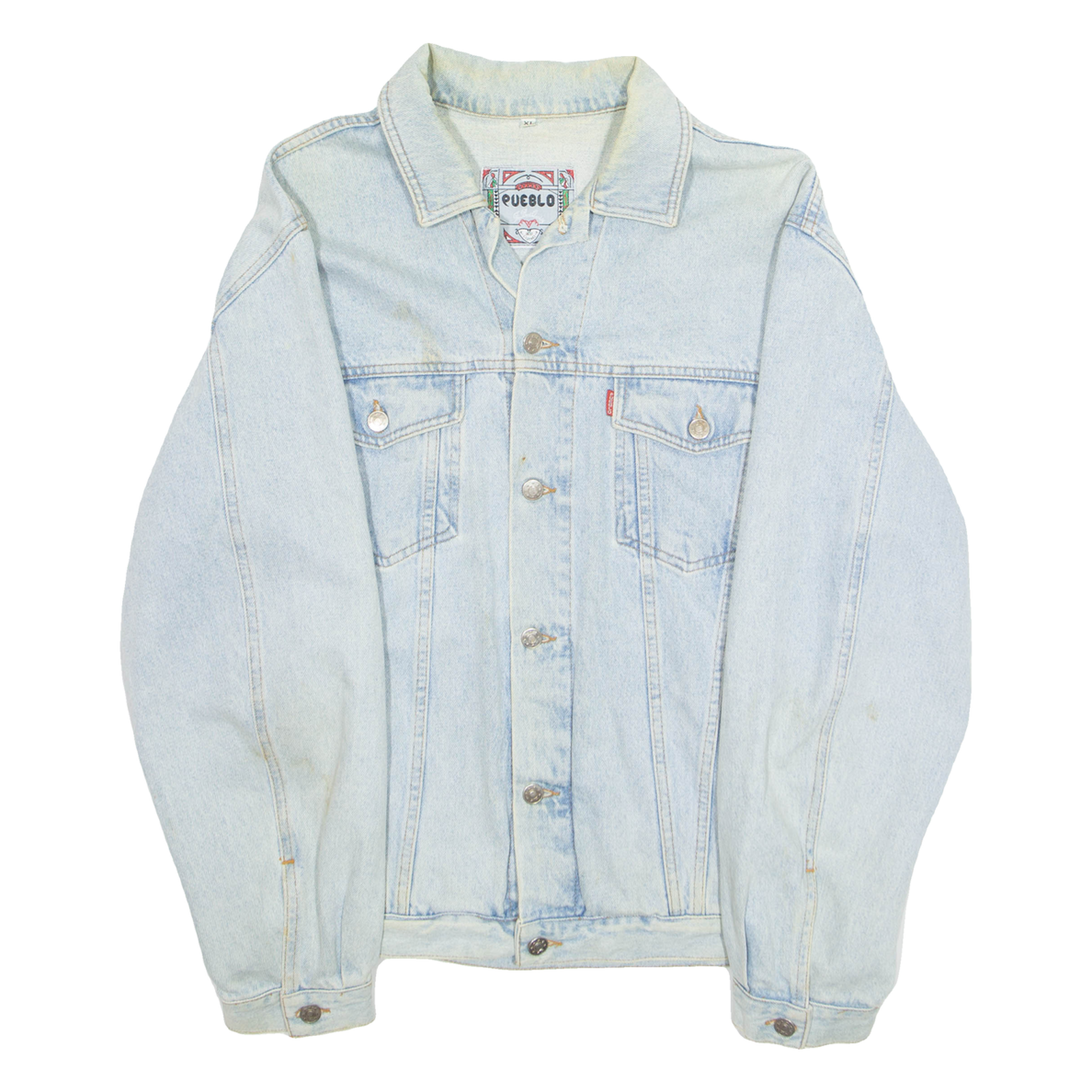 PUEBLO Mens Denim Jacket Blue L Refurbished - N/A refurbished available on Cerqular