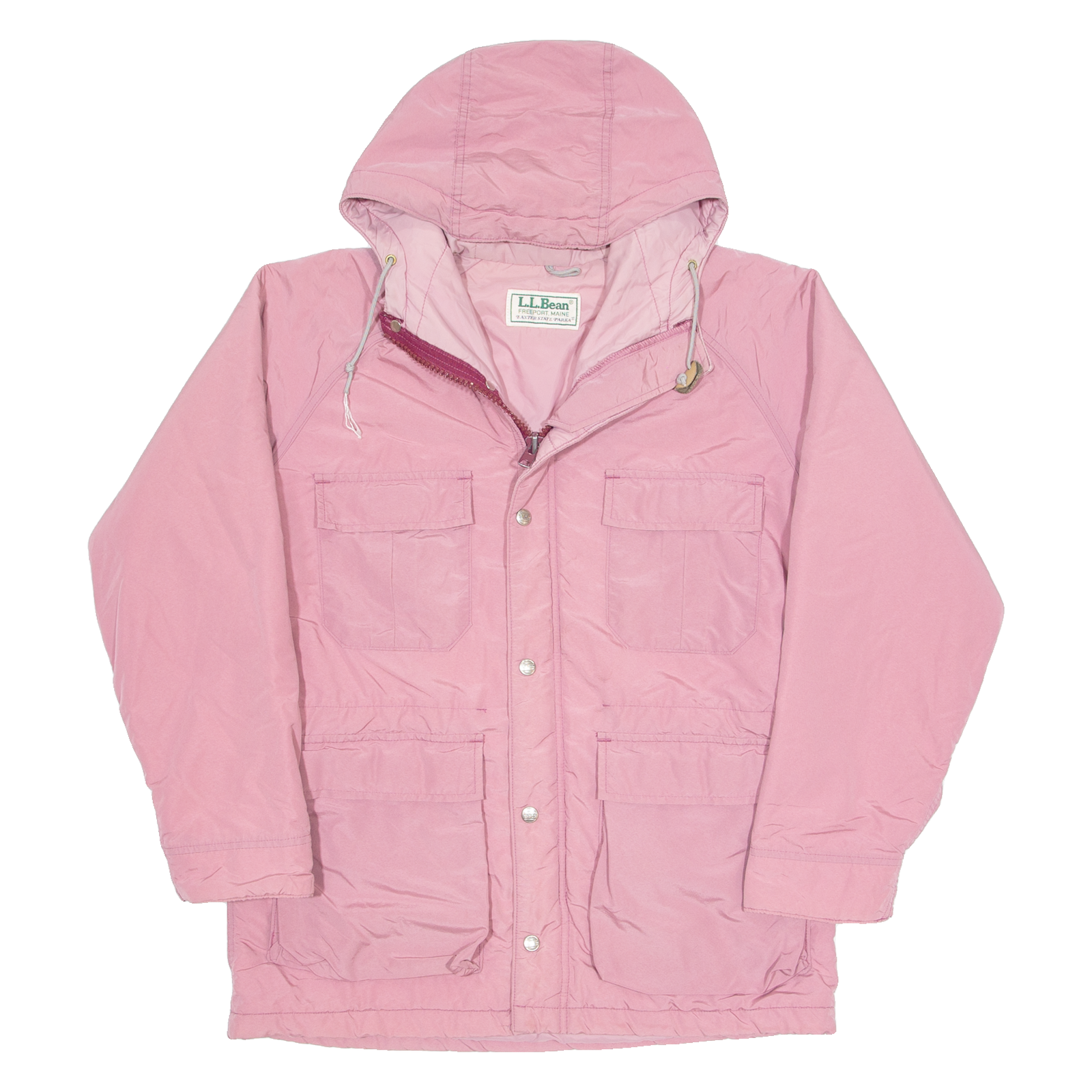 LL BEAN Womens Chore Jacket Pink 90s Hooded M Refurbished - N/A refurbished available on Cerqular
