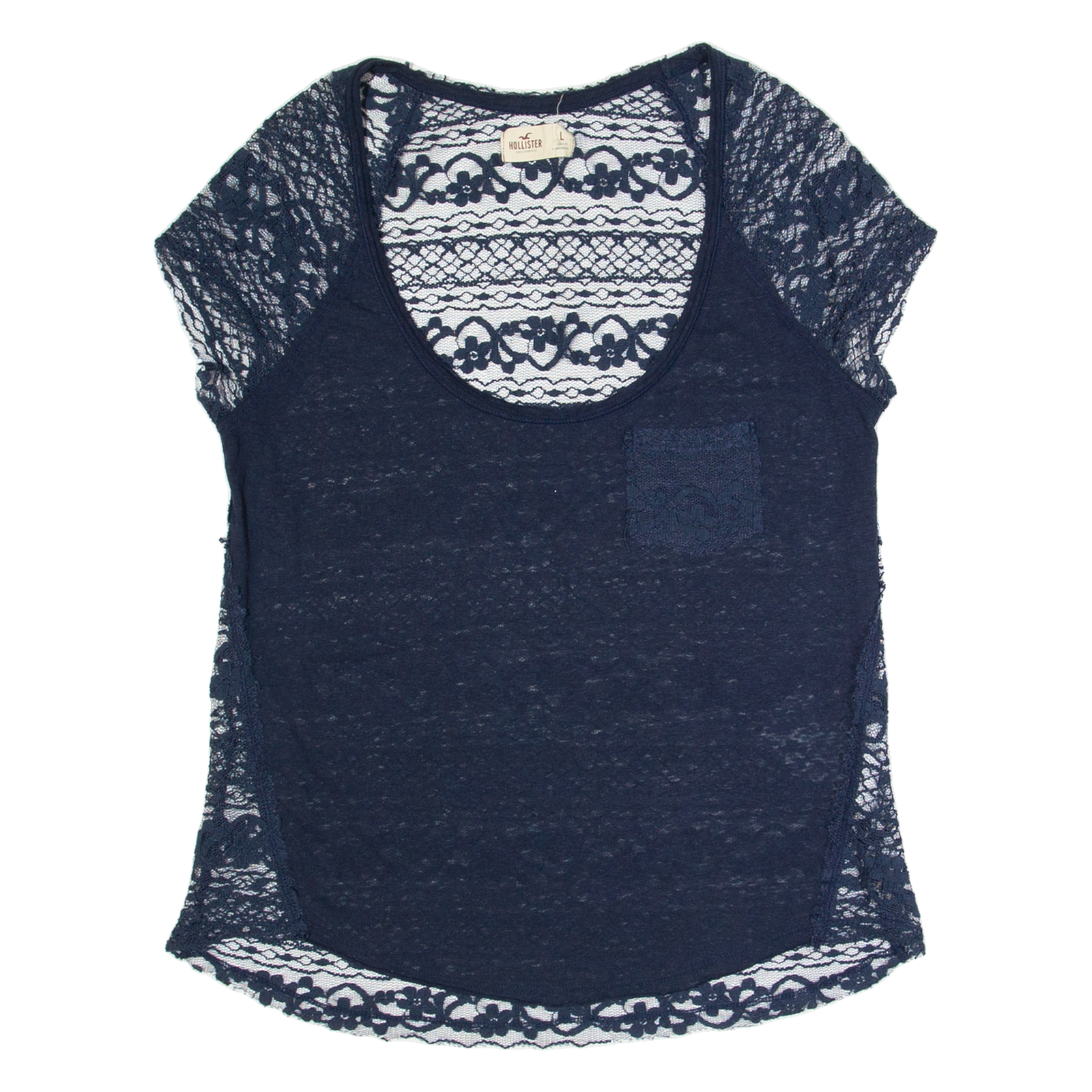 HOLLISTER Womens Top Blue L Refurbished - N/A refurbished available on Cerqular