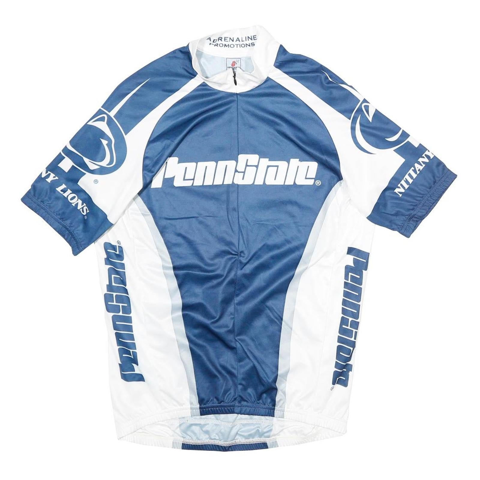 HINCAPIE Mens Blue & White Penn State Cycling Jersey M Short Sleeve Zip Collar Refurbished - N/A refurbished available on Cerqular