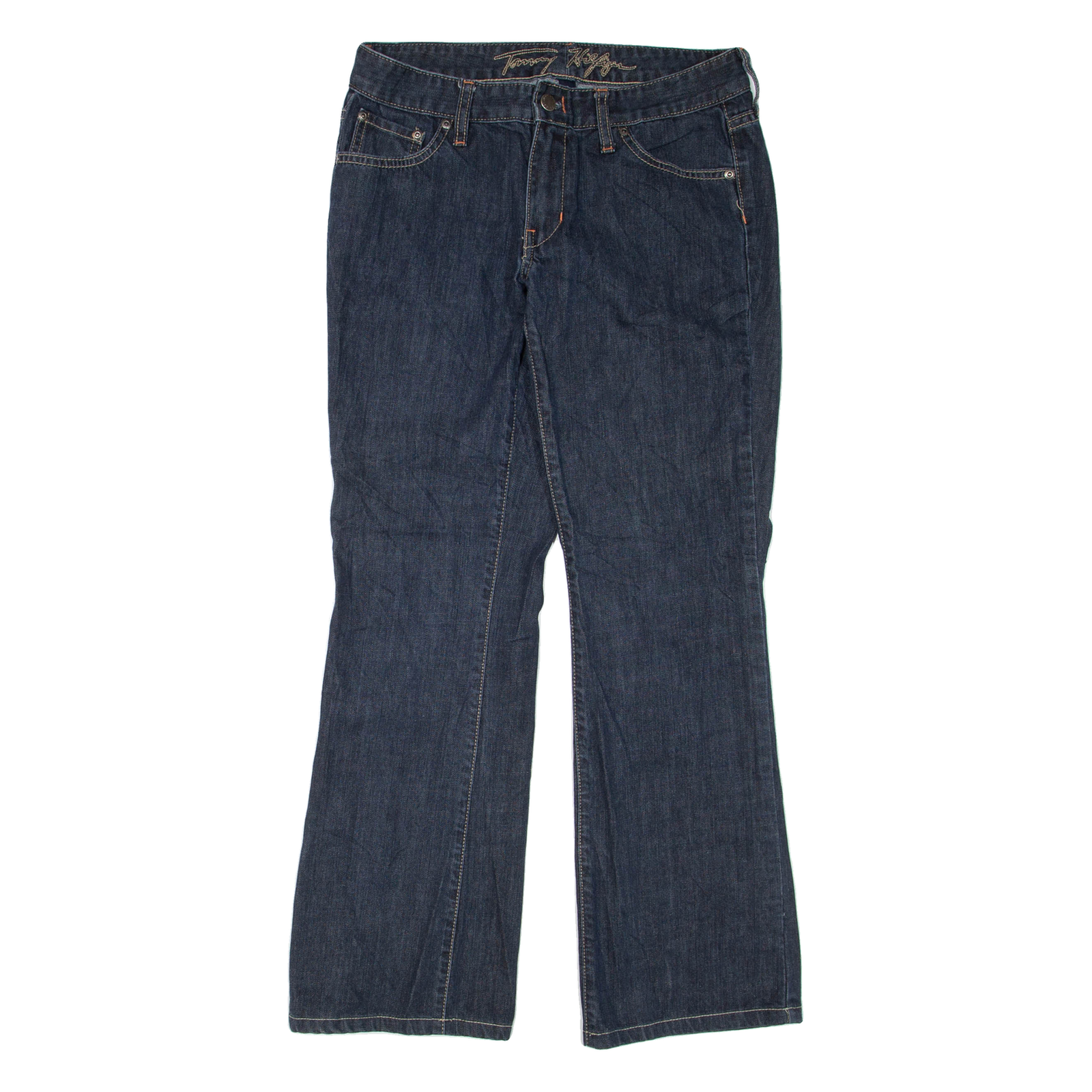 TOMMY HILFIGER Womens Jeans Blue Regular Bootcut W30 L30 Refurbished - N/A refurbished available on Cerqular