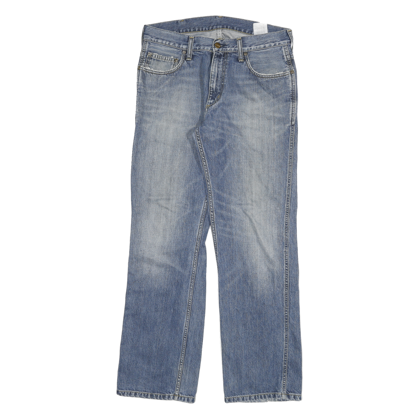 CARHARTT Mens Regular Fit Blue Denim Jeans W32 L29 Casual Cotton Blend Zip Refurbished - N/A refurbished available on Cerqular