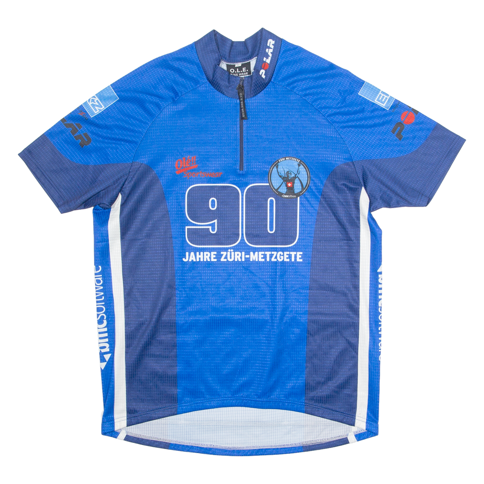 O.L.E. BIKE WEAR Cycling Mens Jersey Blue 1/4 Zip XL Refurbished - N/A refurbished available on Cerqular