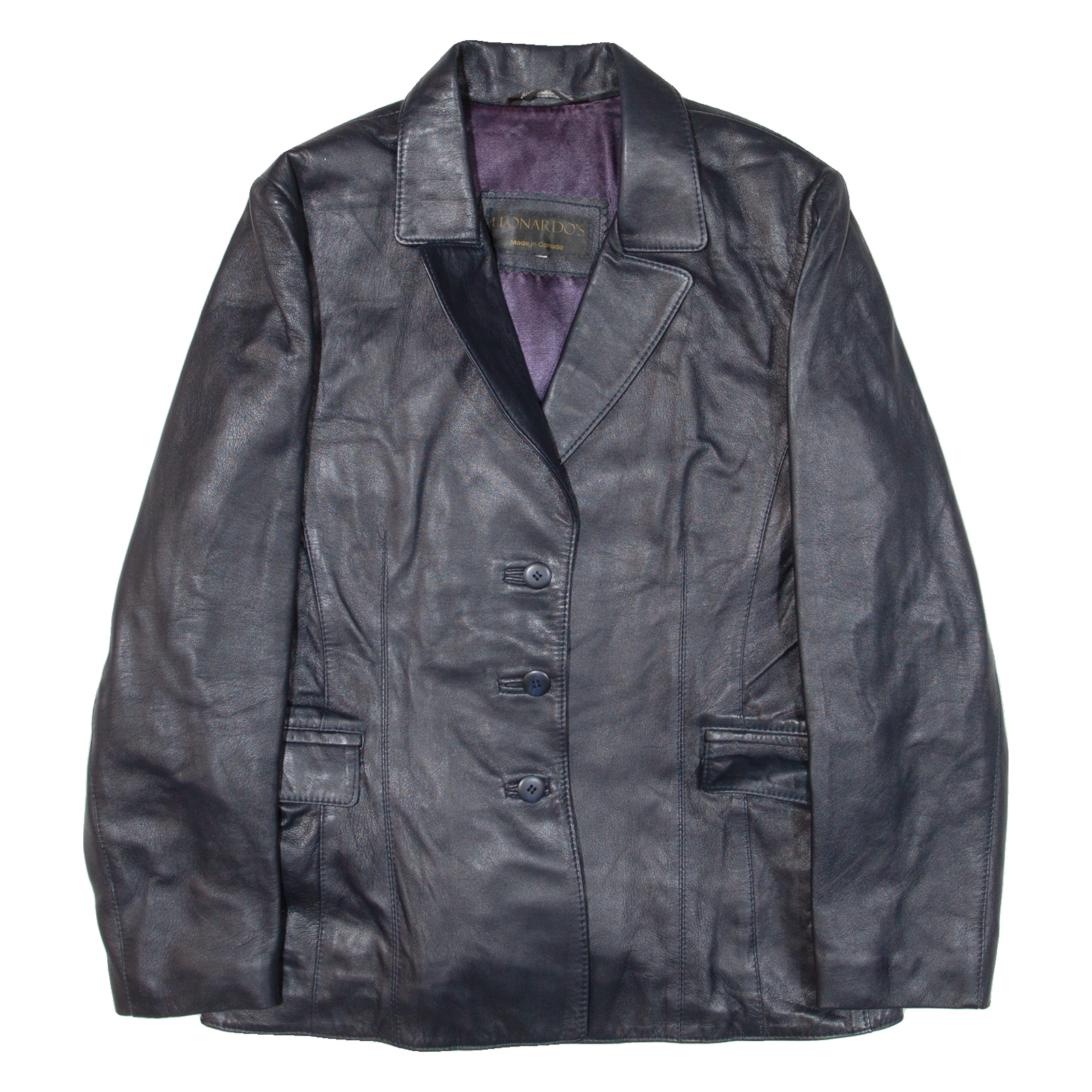 LEONARDO'S Womens Blazer Jacket Blue M Refurbished - N/A refurbished available on Cerqular