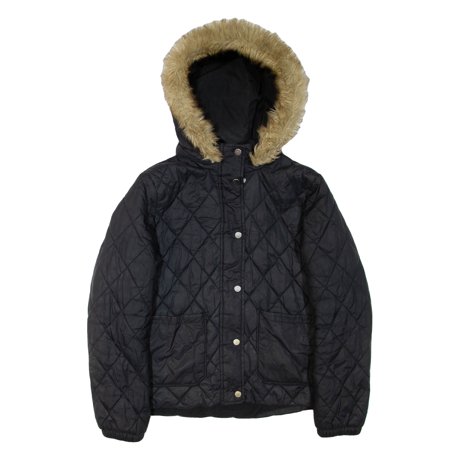 LEVI'S Womens Quilted Jacket Black Hooded M Refurbished - N/A refurbished available on Cerqular