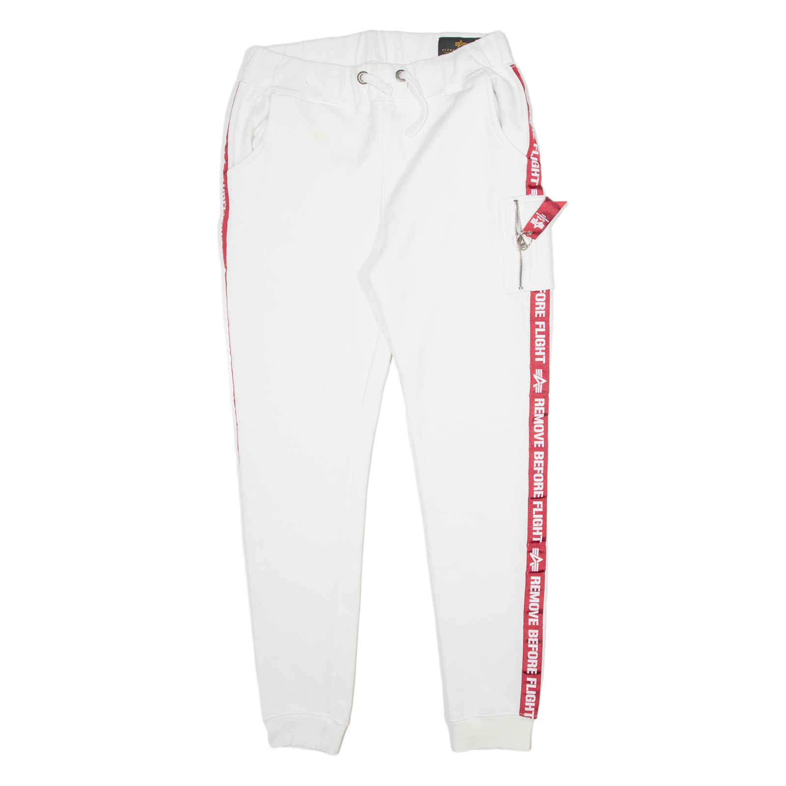 ALPHA INDUSTRIES Womens Joggers White Tapered M W32 L29 Refurbished - N/A refurbished available on Cerqular