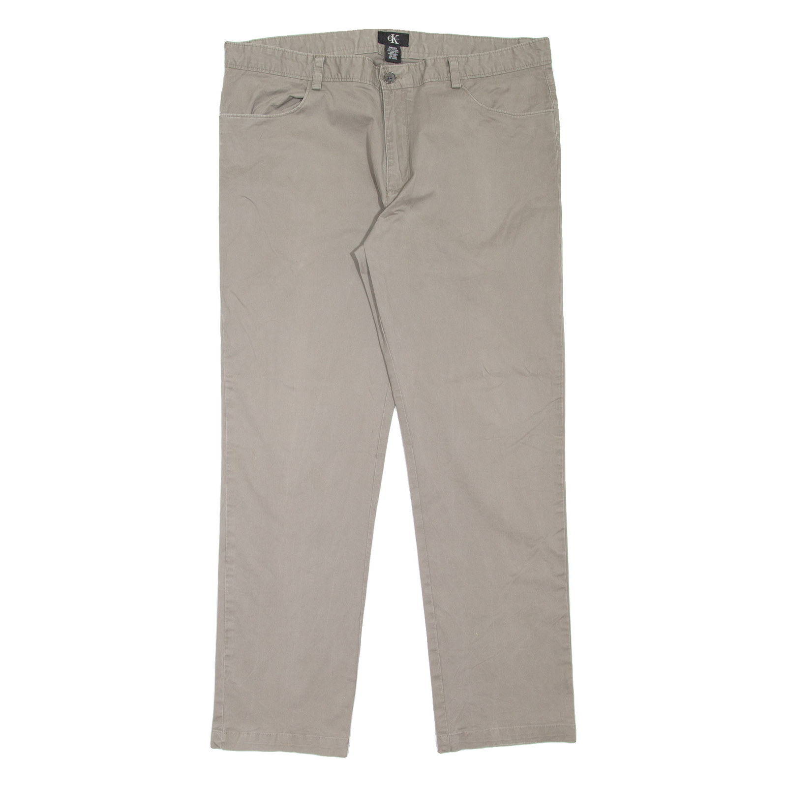 CALVIN KLEIN Mens Trousers Grey Regular Tapered W38 L32 Refurbished - N/A refurbished available on Cerqular