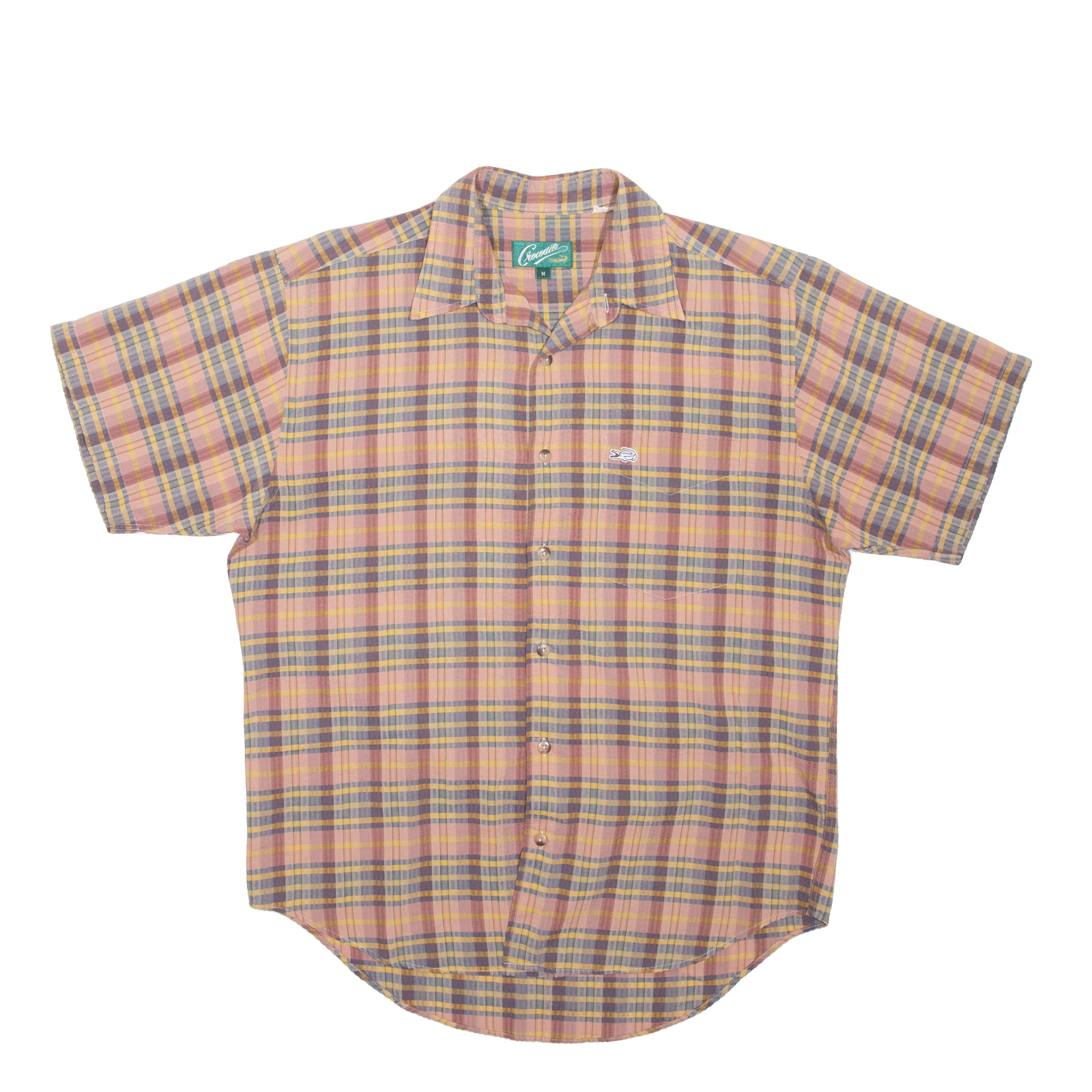 CROCODILE Mens Shirt Pink Check M Refurbished - N/A refurbished available on Cerqular