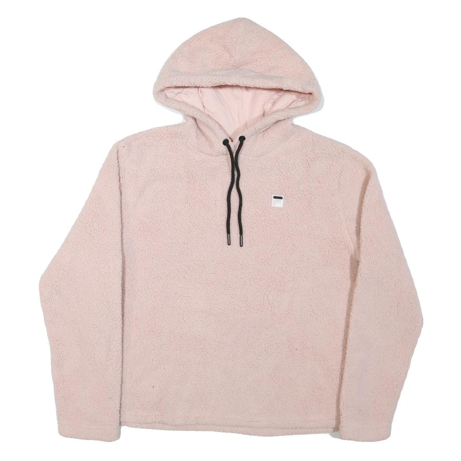 FILA Womens Pink Pullover Hoodie 2XL Soft Sherpa Fleece Warm Casual Refurbished - N/A refurbished available on Cerqular