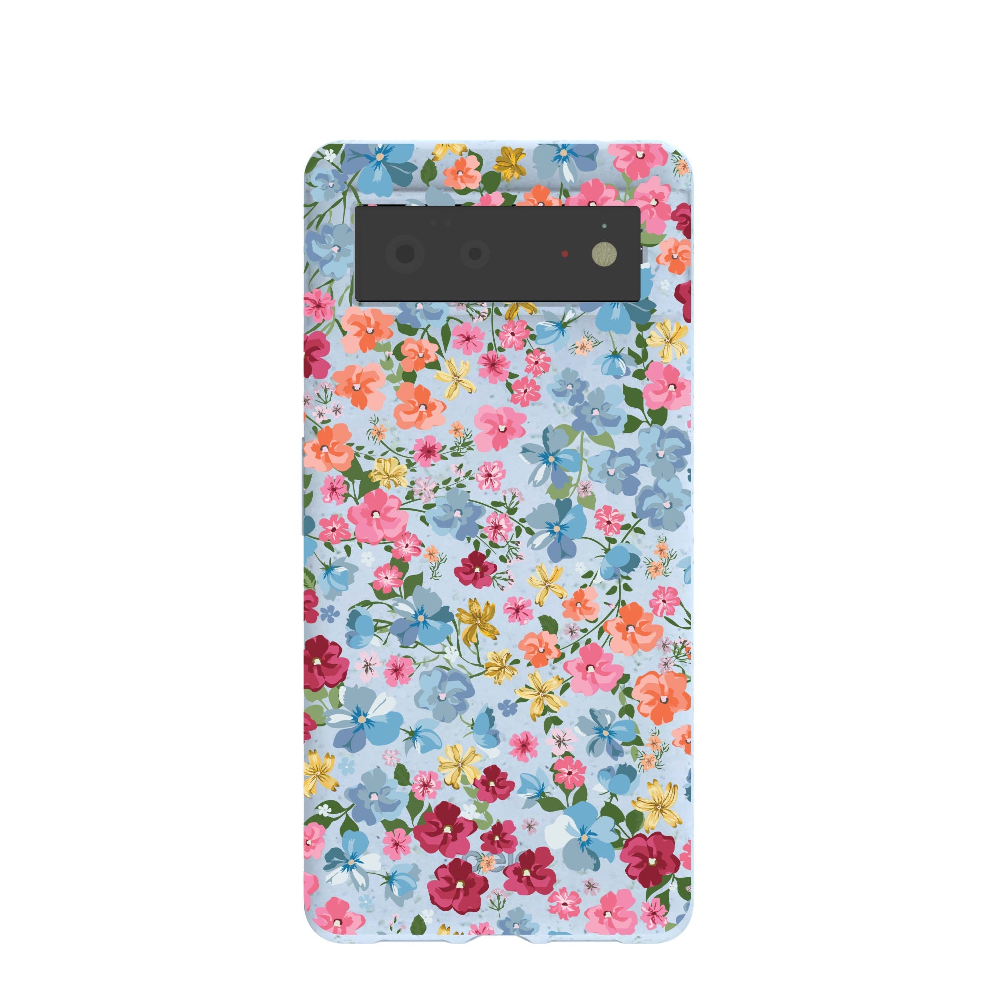 Powder Blue Fleurs Google Pixel 6 Case Refurbished - Pela Case refurbished available on Cerqular