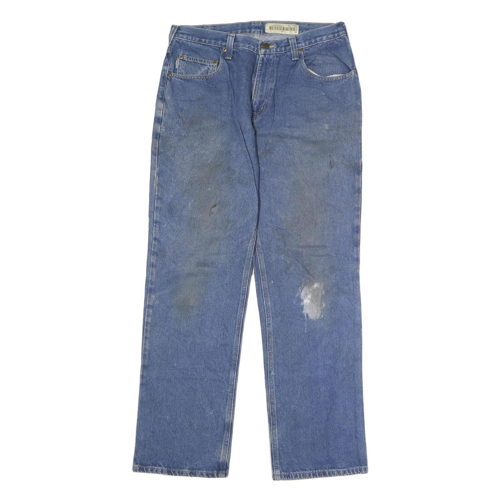 CARHARTT Mens Jeans Blue Regular Straight Denim Medium W34 L29 Workwear Zip Refurbished - N/A refurbished available on Cerqular