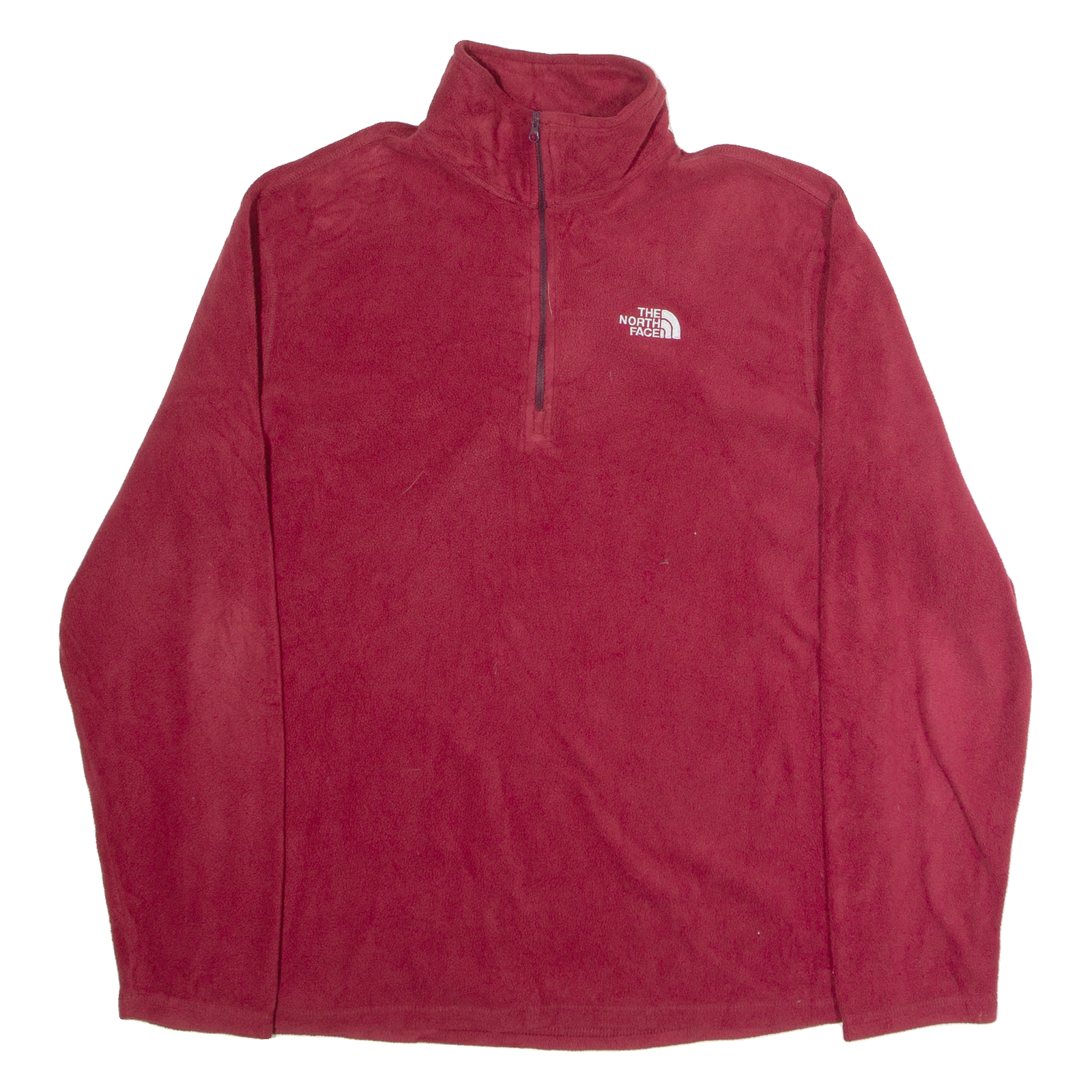 THE NORTH FACE Mens Fleece Red 1/4 Zip M Refurbished - N/A refurbished available on Cerqular