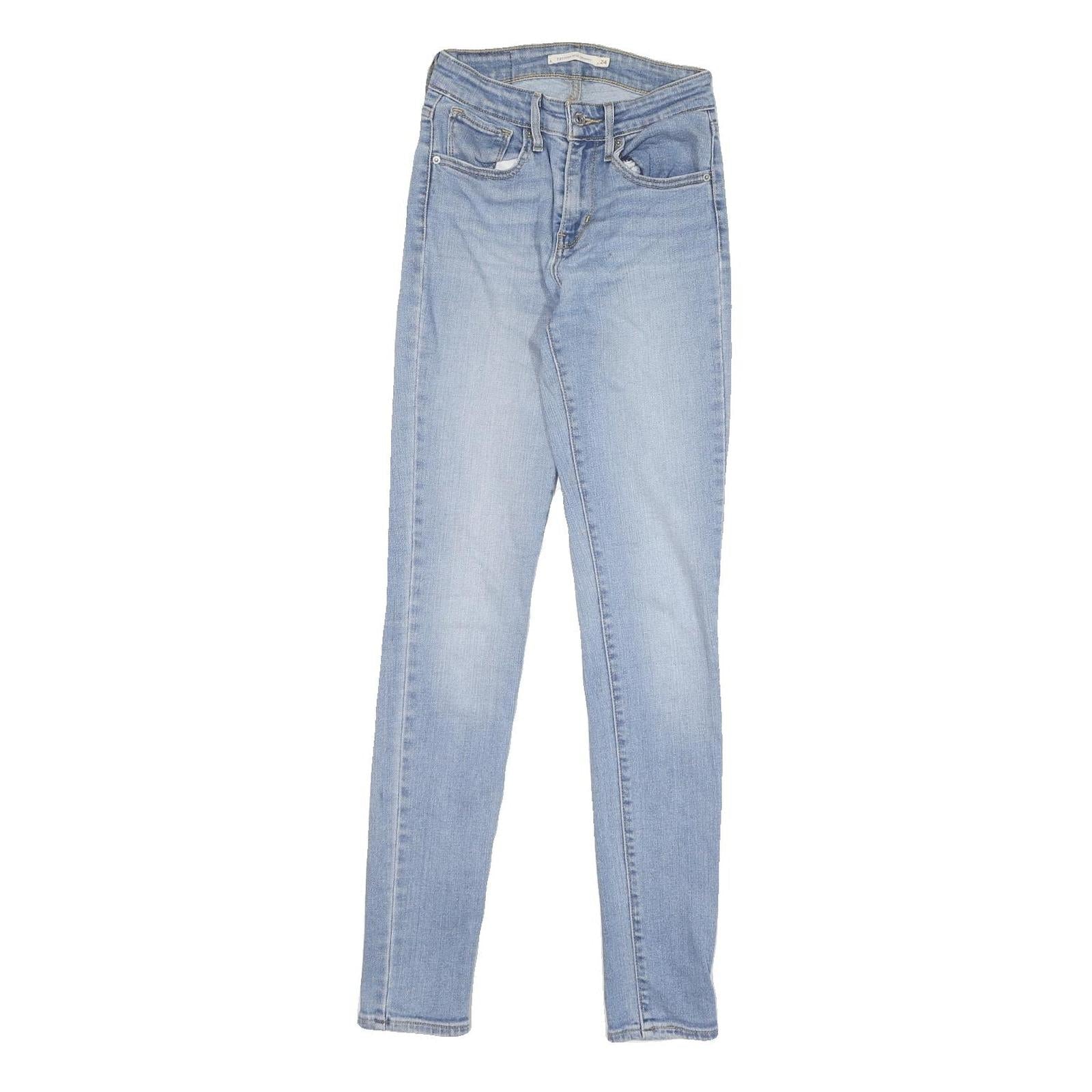LEVI'S 721 Womens Jeans Blue Relaxed Skinny Denim Light W24 L31 Classic Zip Refurbished - N/A refurbished available on Cerqular