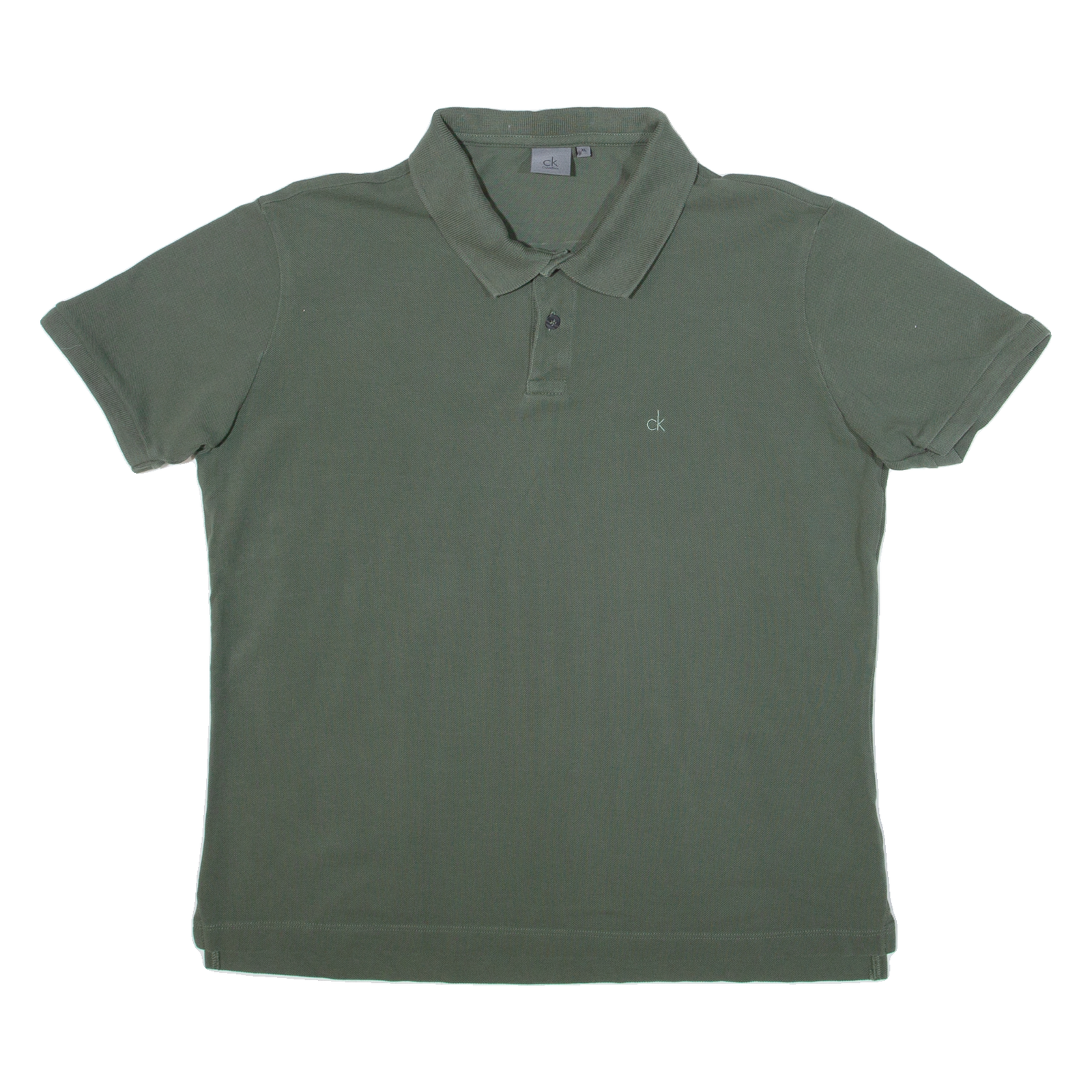 CALVIN KLEIN Mens Polo Shirt Green XL Refurbished - N/A refurbished available on Cerqular