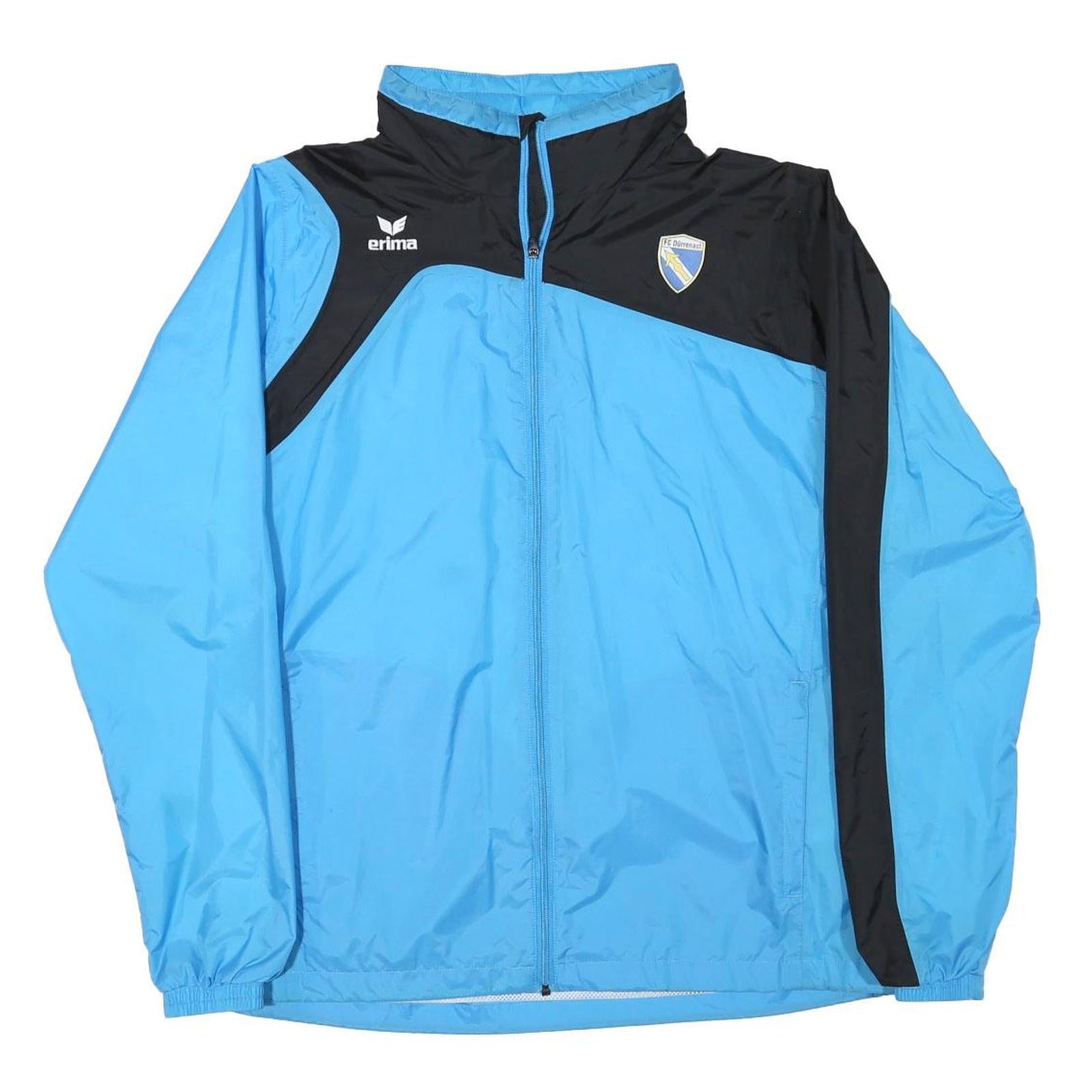 ERIMA Mens Blue & Black Lightweight Sports Jacket L Polyester Blend Zip Refurbished - N/A refurbished available on Cerqular