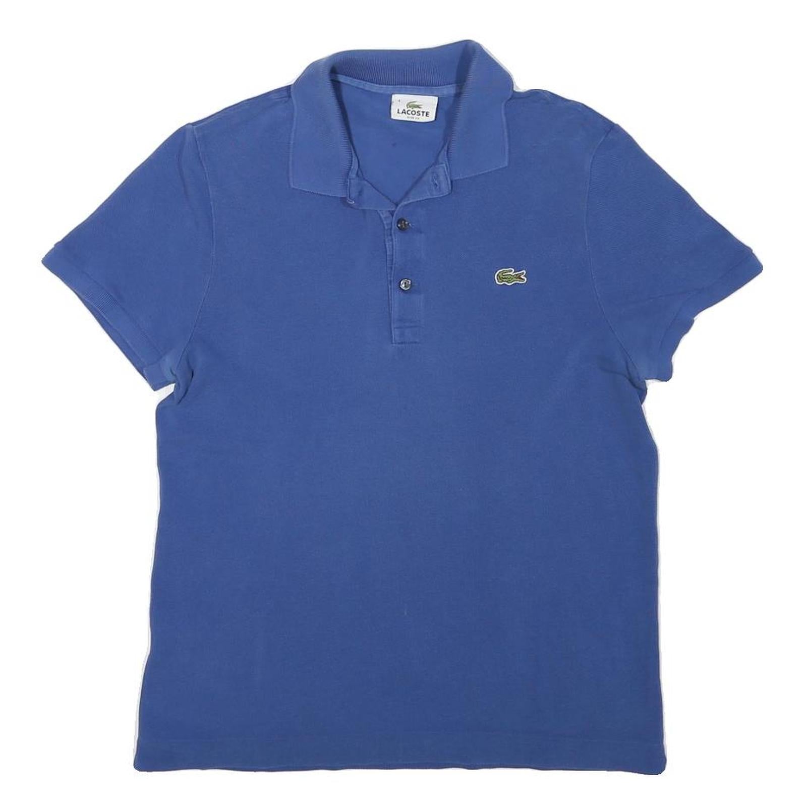 LACOSTE Mens Blue Cotton Blend Short Sleeve Polo Shirt M Casual Classic Refurbished - N/A refurbished available on Cerqular