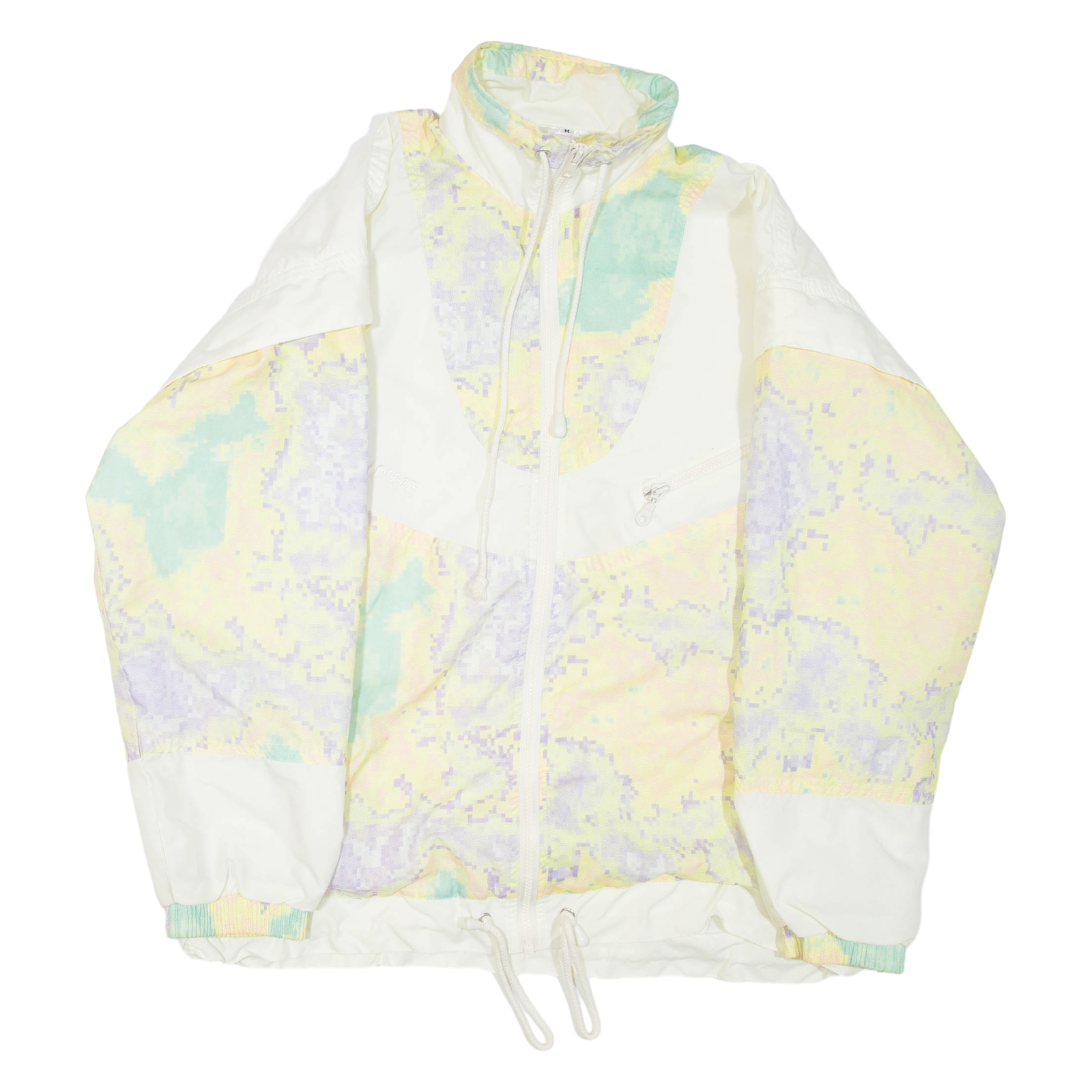 Womens Track Jacket White Nylon Colourblock M Refurbished - N/A refurbished available on Cerqular