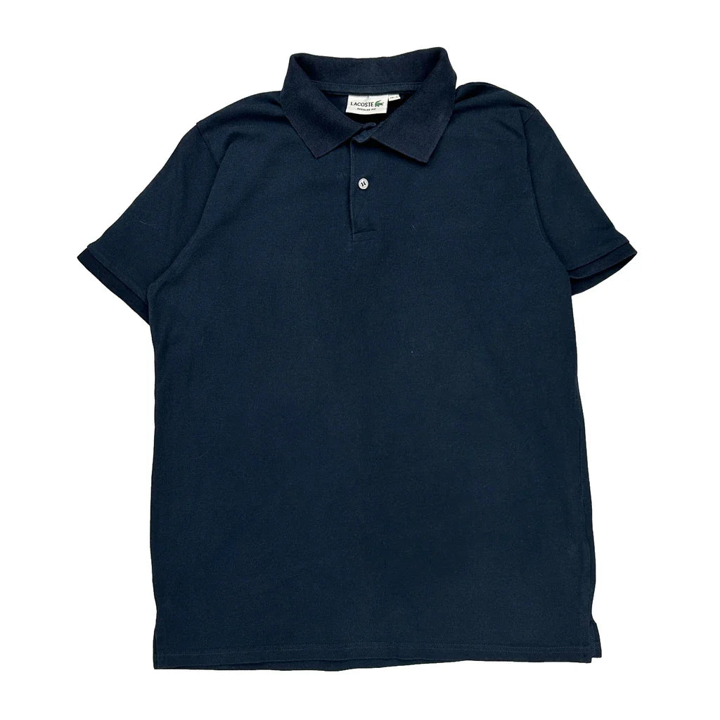 Lacoste Polo Shirt - Large Navy Cotton Refurbished - Thrifted (note: this is a term often used to describe second- refurbished available on Cerqular