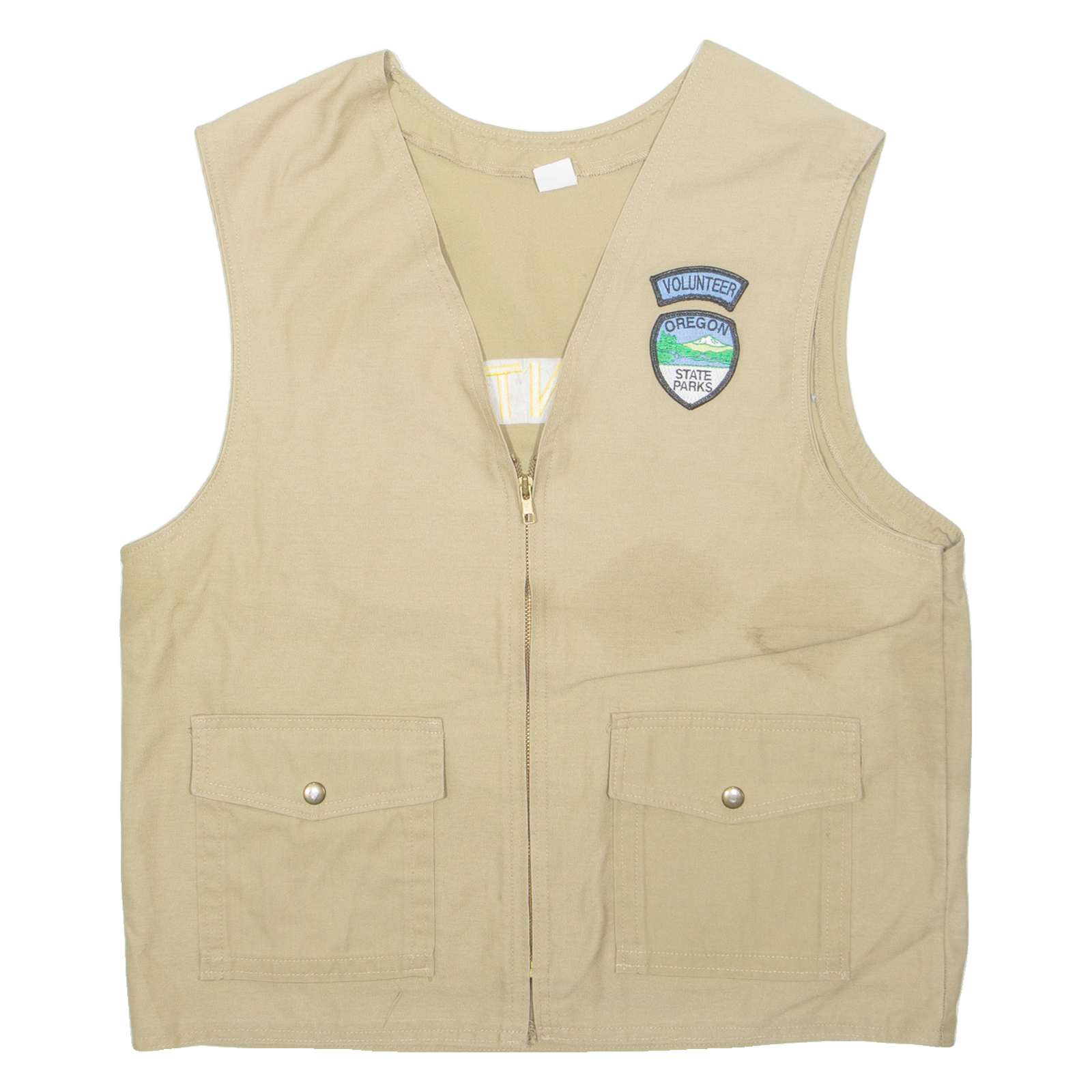 Oregon State Parks Mens Workwear Gilet Beige USA M Refurbished - N/A refurbished available on Cerqular