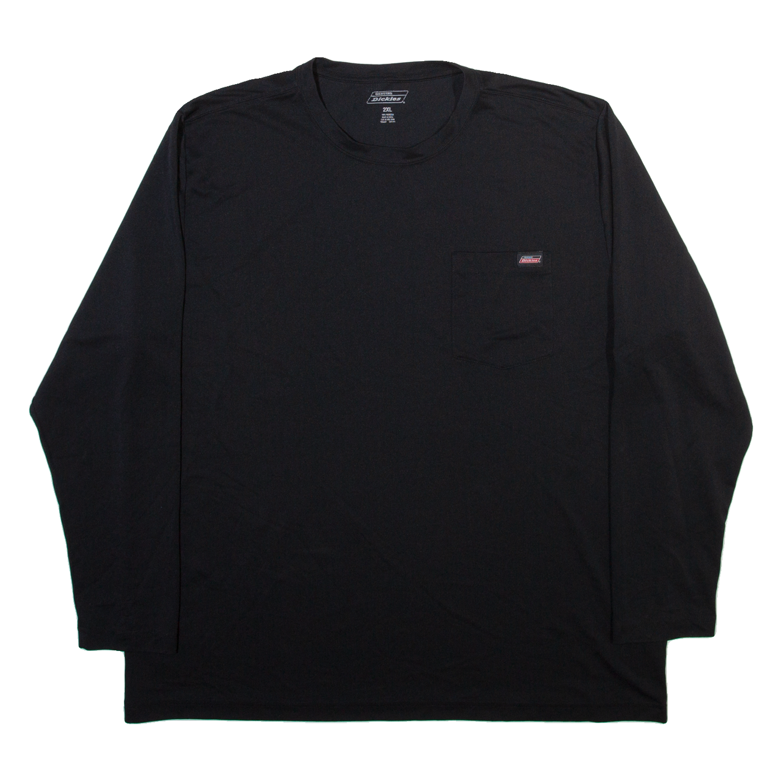 DICKIES Mens T-Shirt Black Long Sleeve 2XL Refurbished - N/A refurbished available on Cerqular