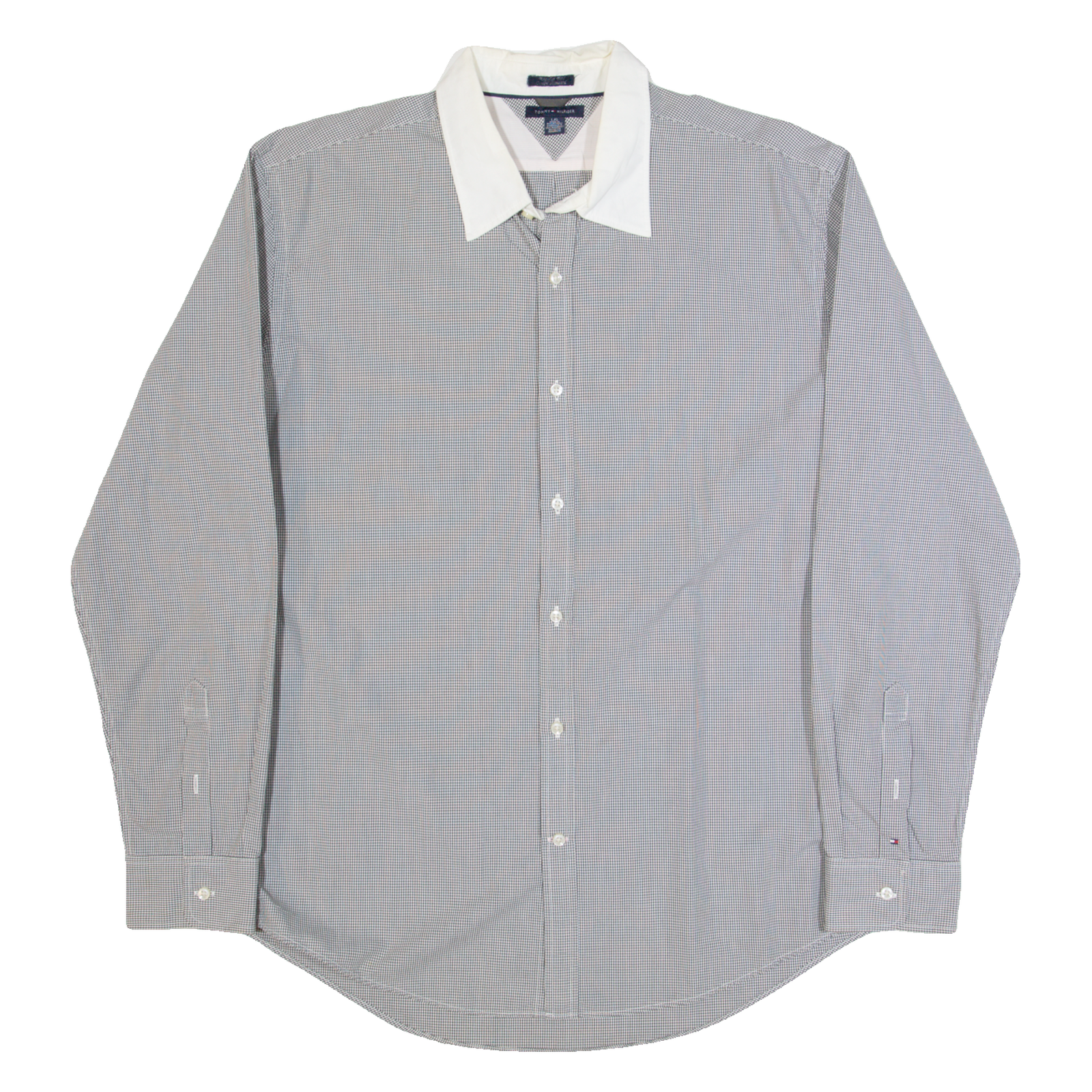 TOMMY HILFIGER Mens Shirt Black Gingham Long Sleeve L Refurbished - N/A refurbished available on Cerqular