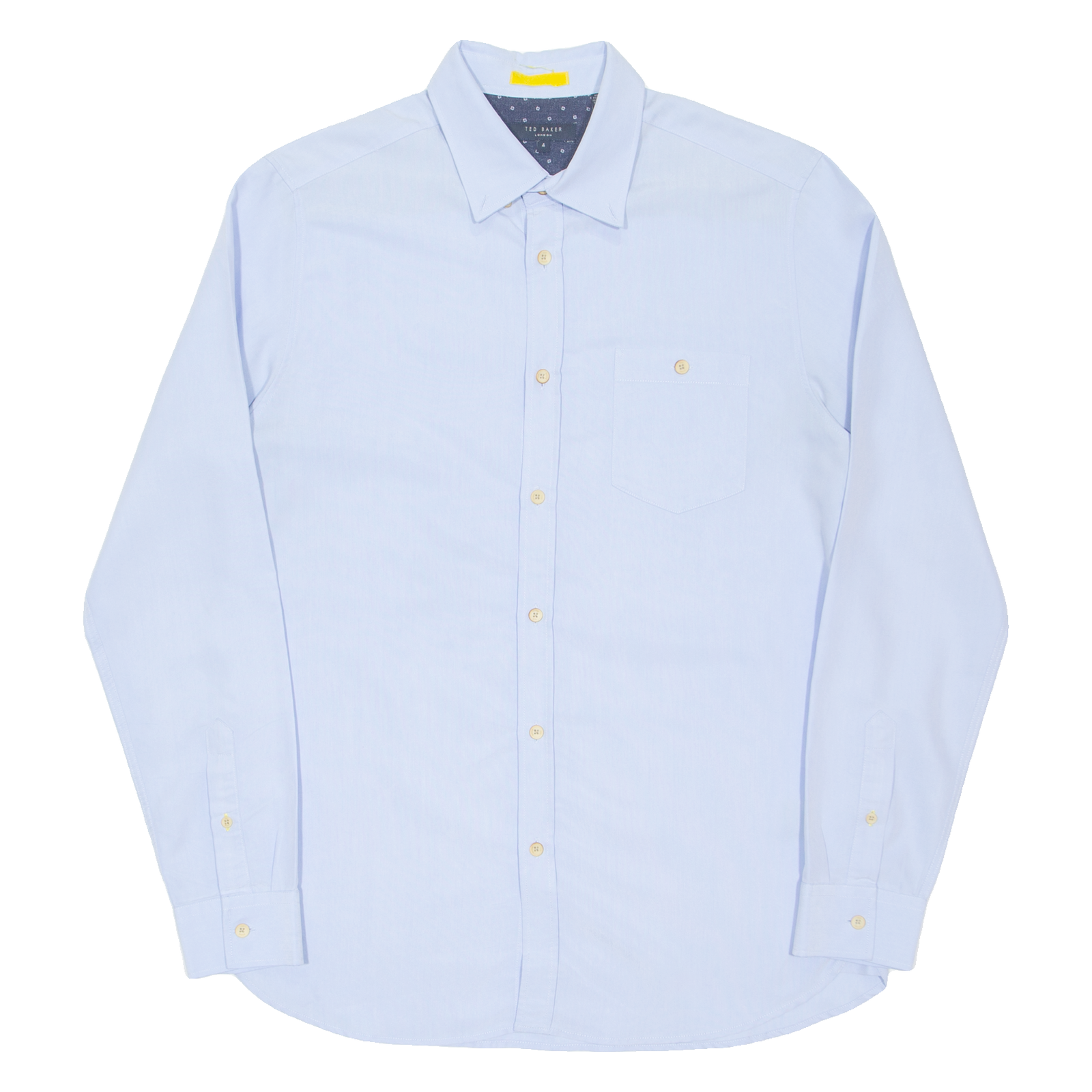 TED BAKER Mens Plain Shirt Blue Long Sleeve L Refurbished - N/A refurbished available on Cerqular