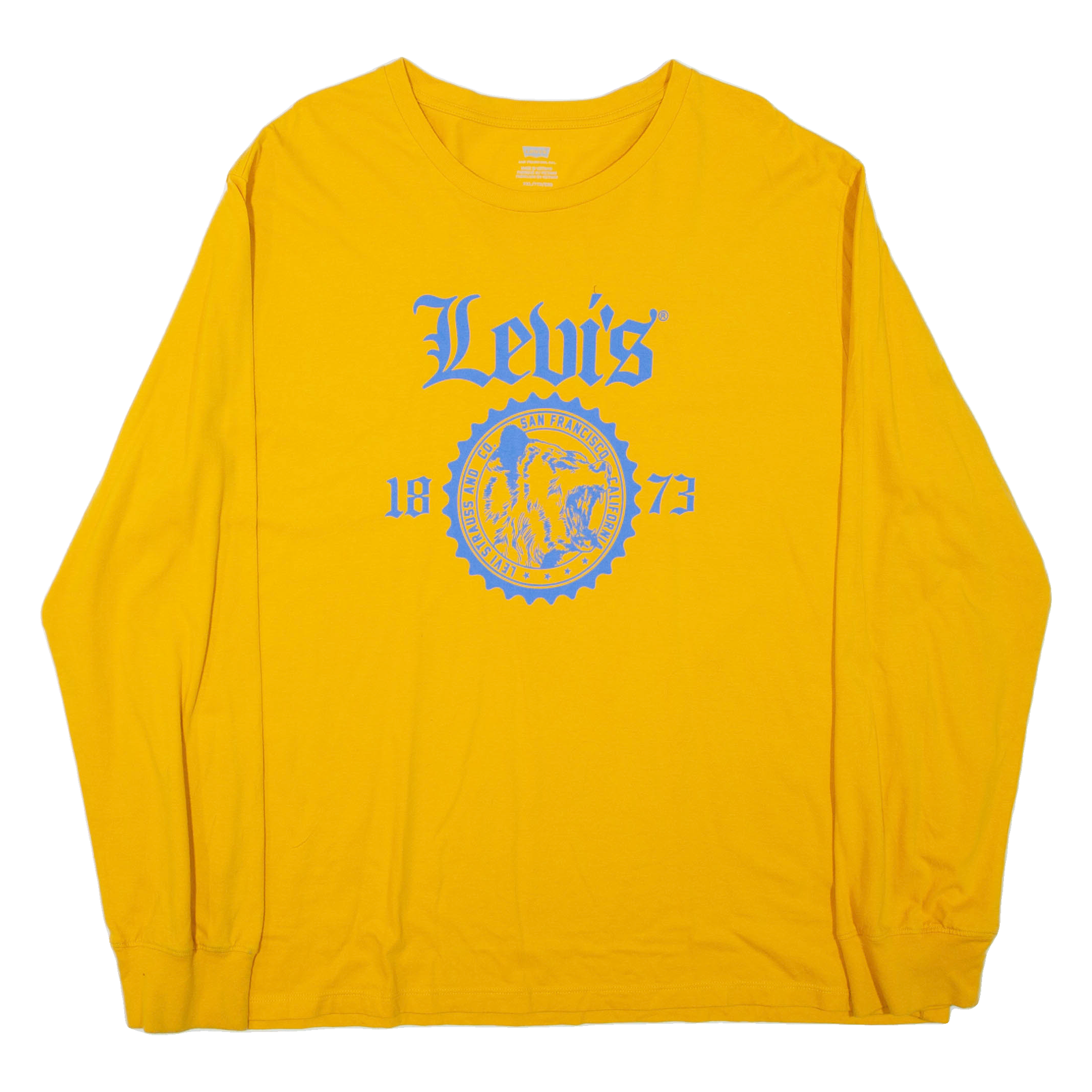 LEVI'S Mens T-Shirt Yellow Long Sleeve XL Refurbished - N/A refurbished available on Cerqular