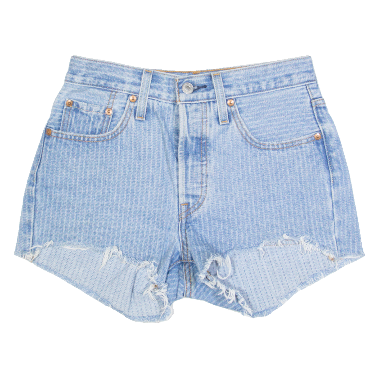 LEVI'S 501 Womens Denim Shorts Blue Striped S W28 Refurbished - N/A refurbished available on Cerqular