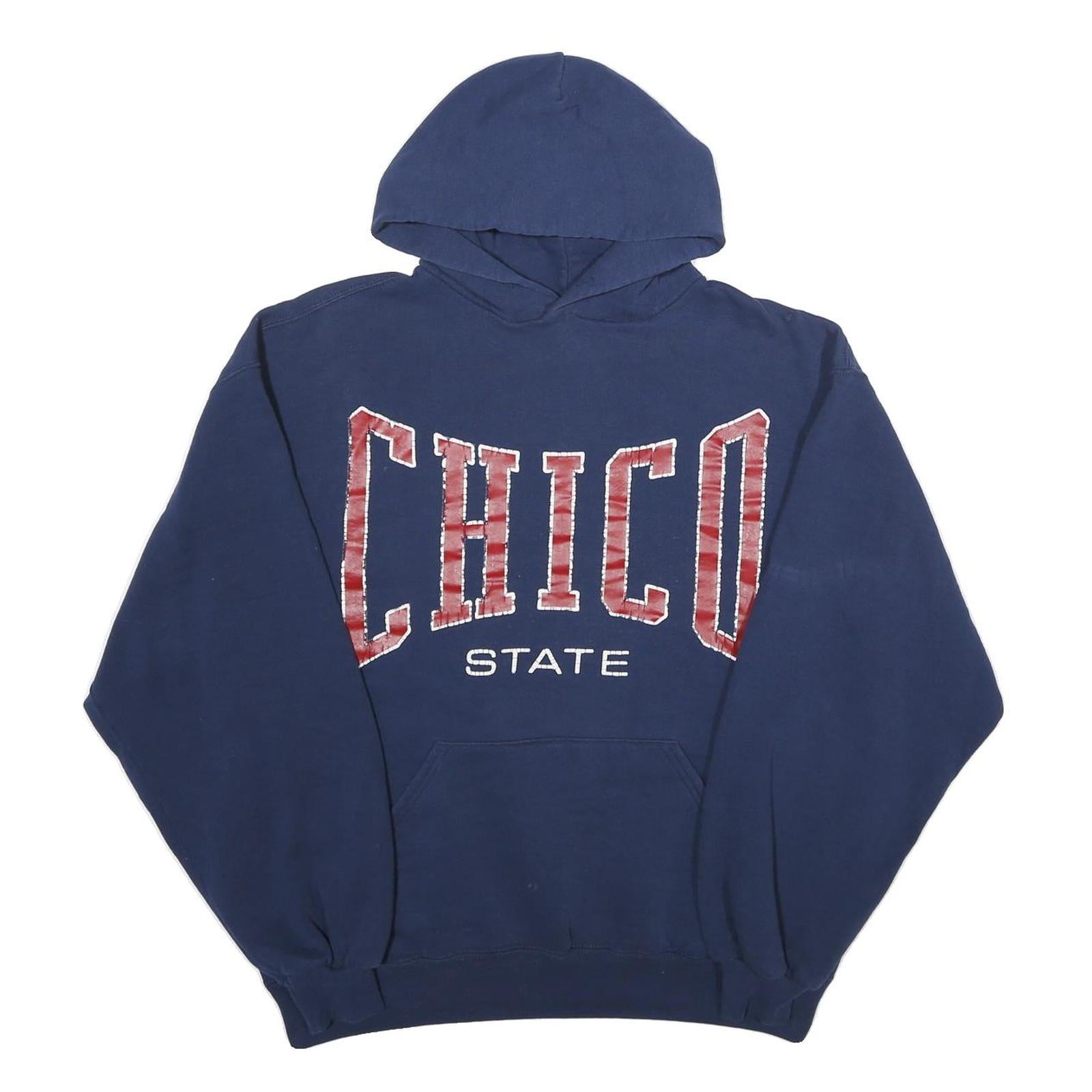 RUSSELL ATHLETIC Mens Blue Chico State Hoodie L Cotton Blend Pullover Hooded Refurbished - N/A refurbished available on Cerqular