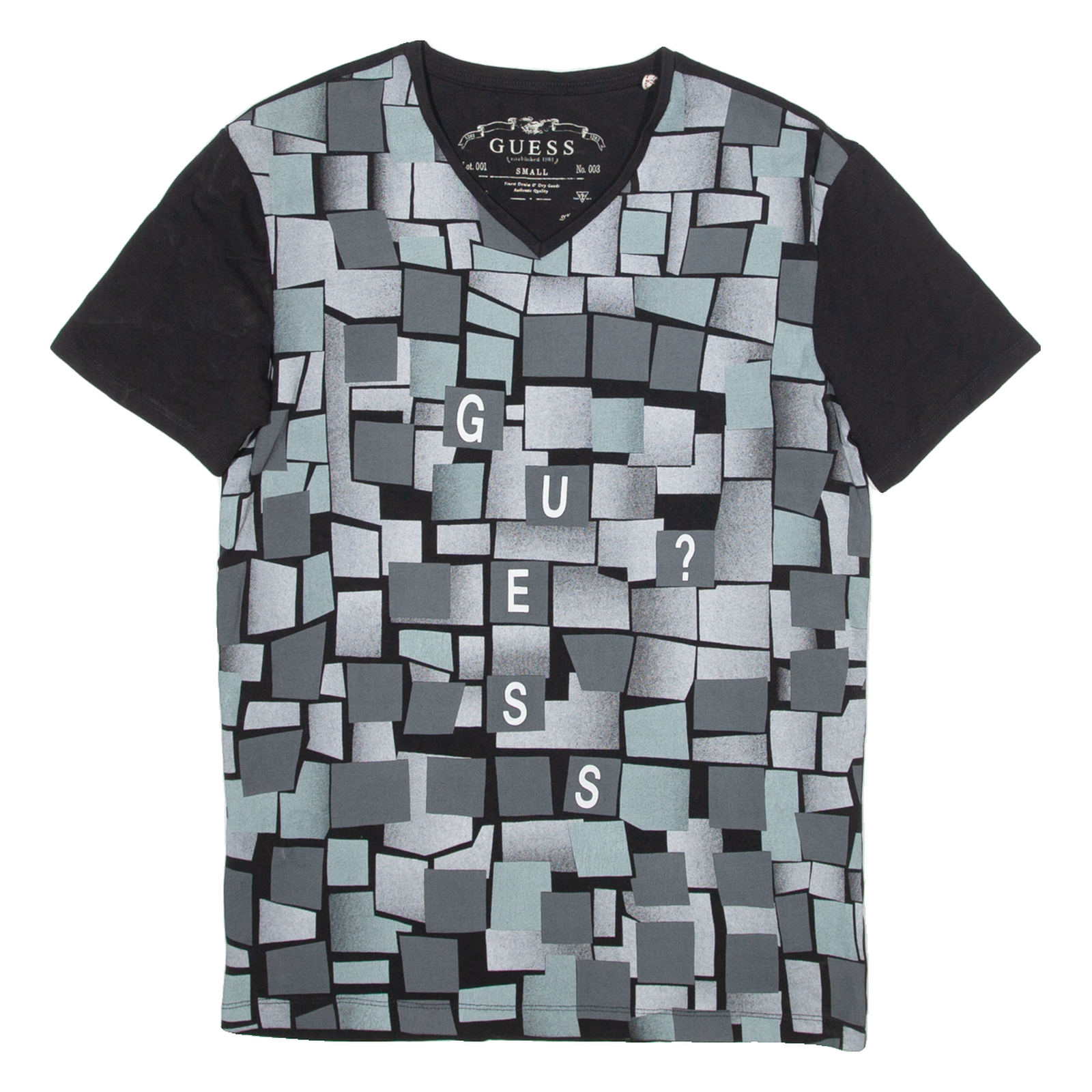 GUESS Womens T-Shirt Grey V-Neck S Refurbished - N/A refurbished available on Cerqular